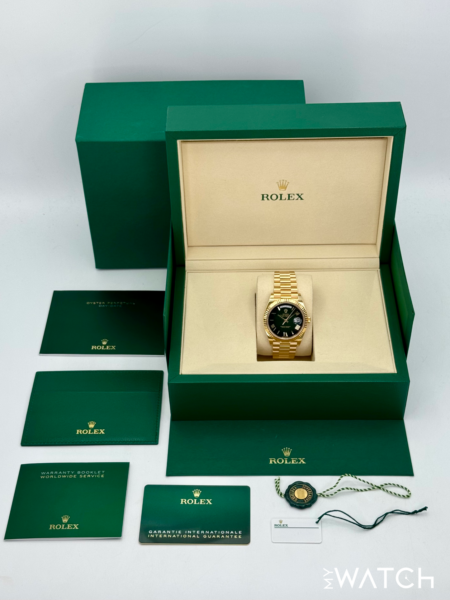 NEW 2025 Rolex Day-Date 40mm 228238 Presidential Green Ombre Dial