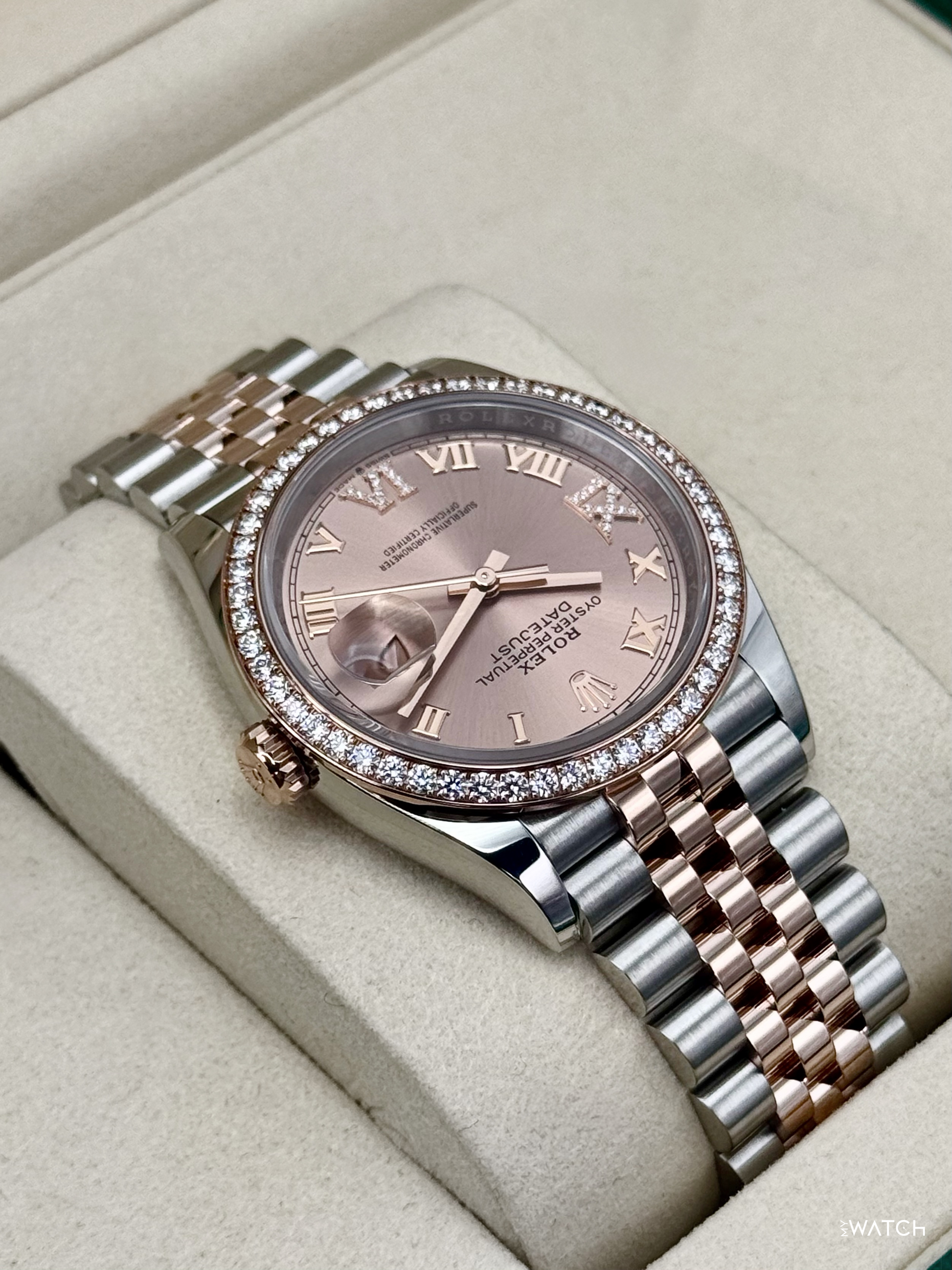 2025 Rolex Datejust 36mm 126281RBR Two-Tone Jubilee Pink Diamond Dial - MyWatchLLC