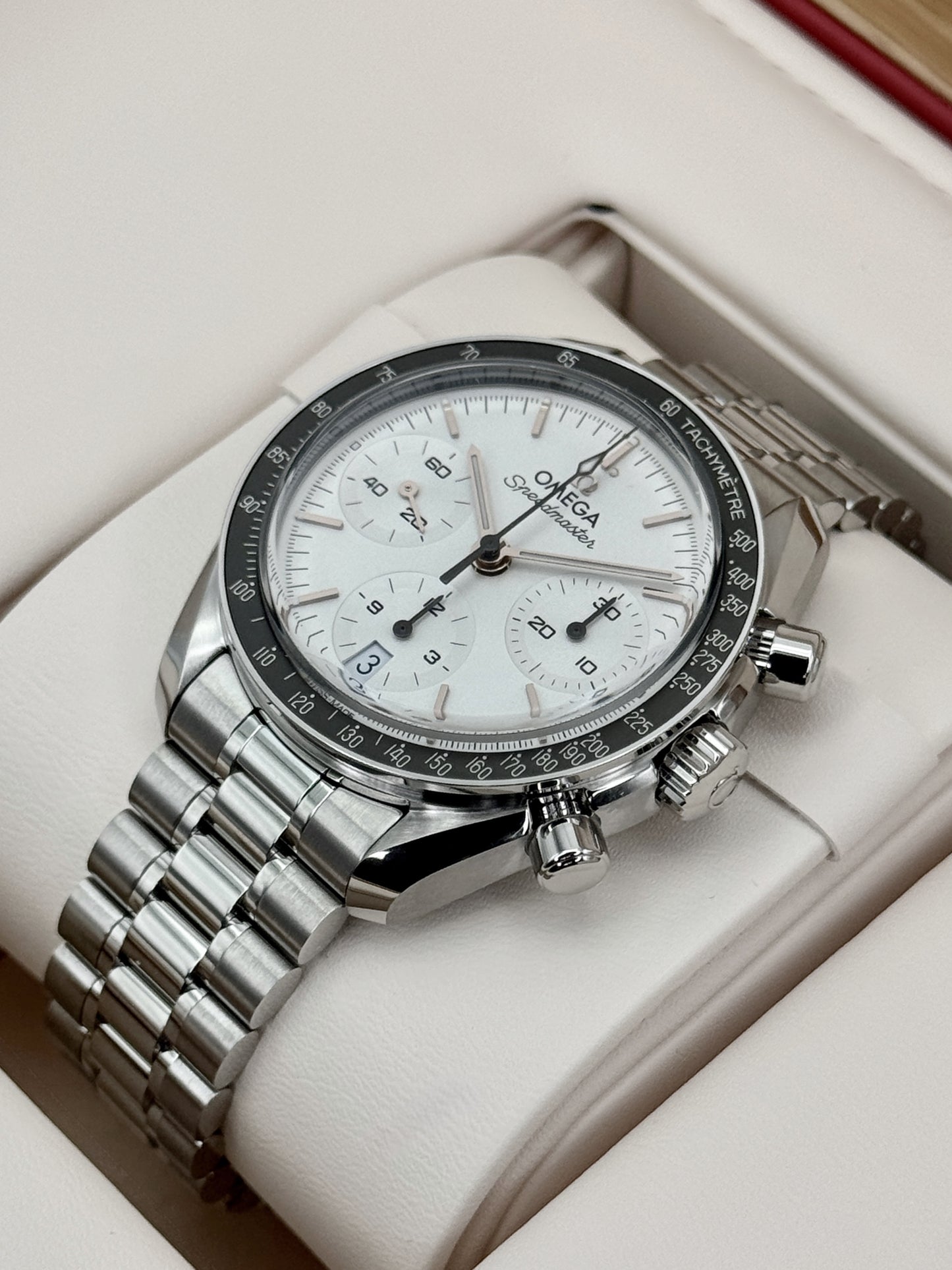 NEW 2026 Omega Speedmaster 38mm 324.30.38.50.02.003 Stainless Steel White Dial