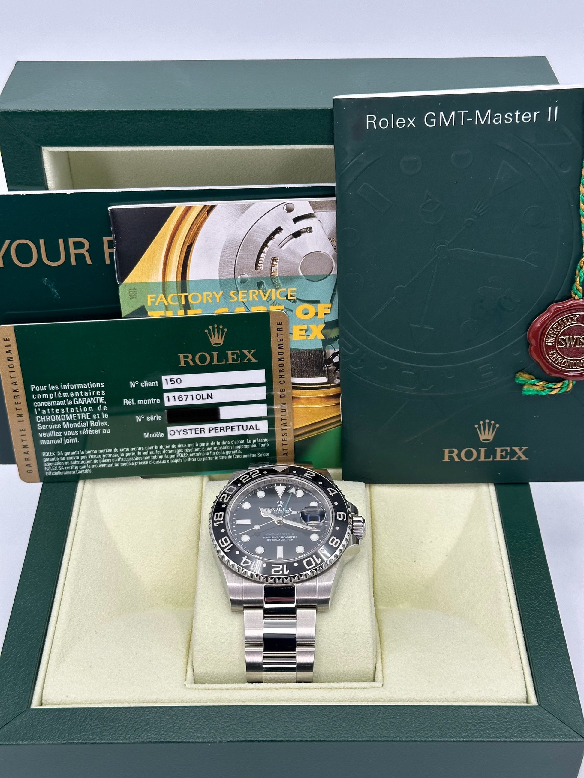 2011 Rolex GMT-Master II 40mm 116710LN Stainless Steel Black Dial - MyWatchLLC