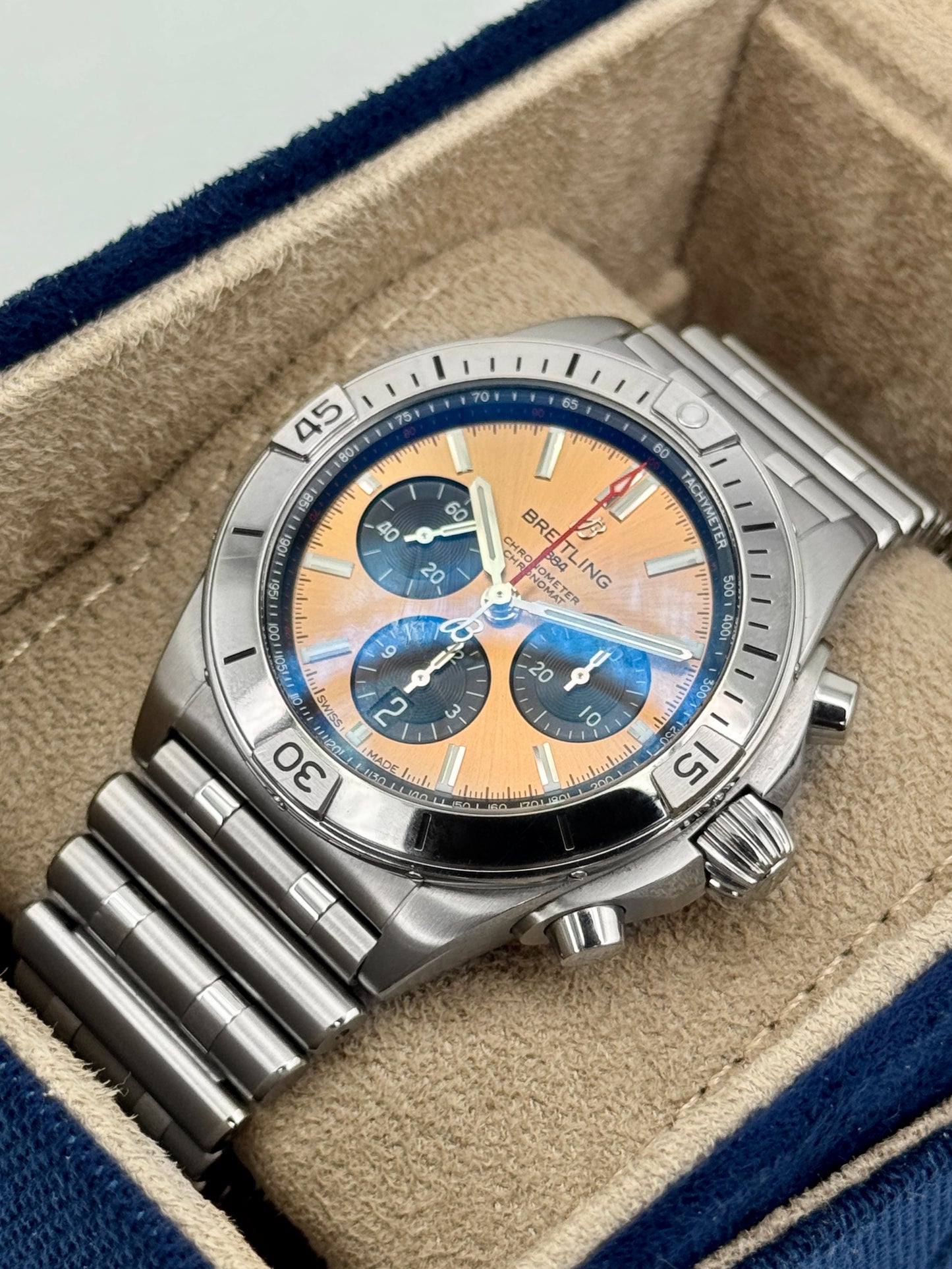 Breitling Chronometer B01 Chronograph 42mm AB01341 Stainless Steel Bronze Dial