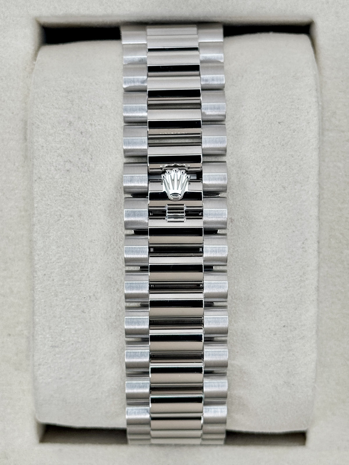 NEW 2026 Rolex Day-Date Platinum 40mm 228236 Ice Blue Roman Dial (NEW STYLE CARD)