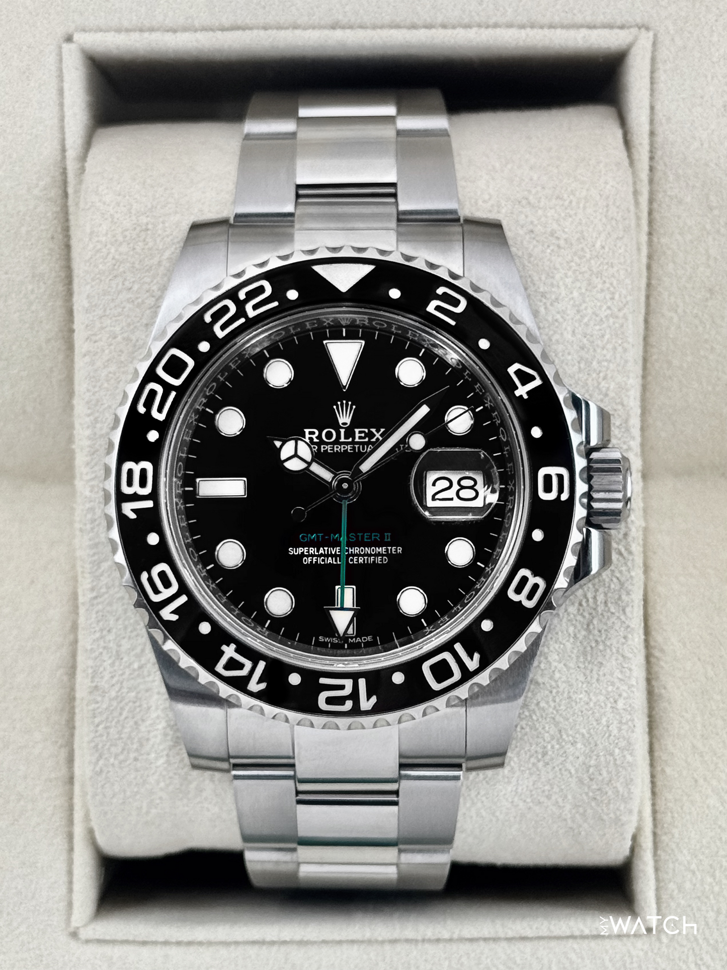 2019 Rolex GMT-Master II 40mm 116710LN Stainless Steel Black Dial - MyWatchLLC