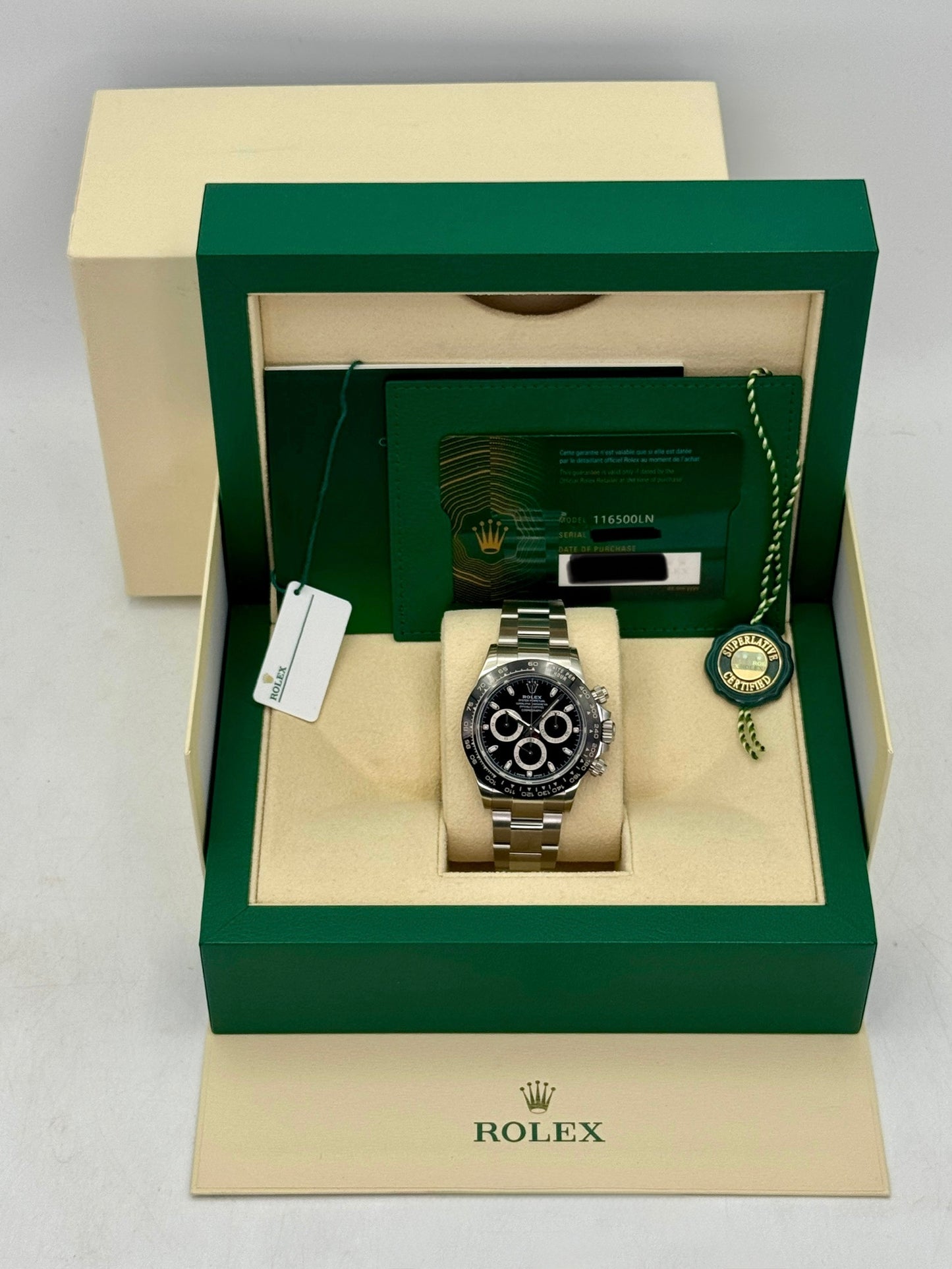 2024 Rolex Daytona 40mm 116500LN Stainless Steel Black Dial