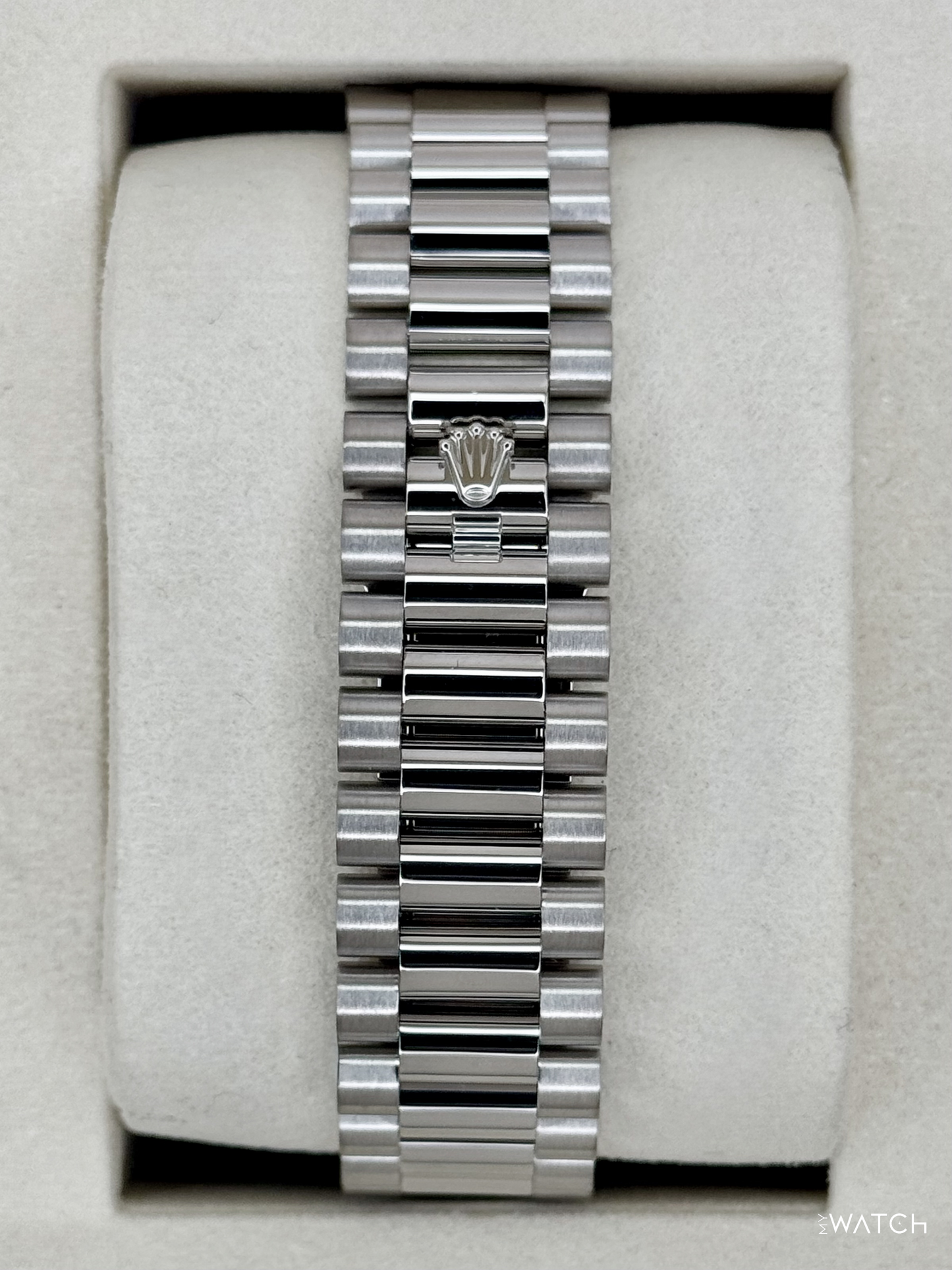 2025 Rolex Day-Date 40mm 228349RBR Presidential White Gold Blue Ombre Dial