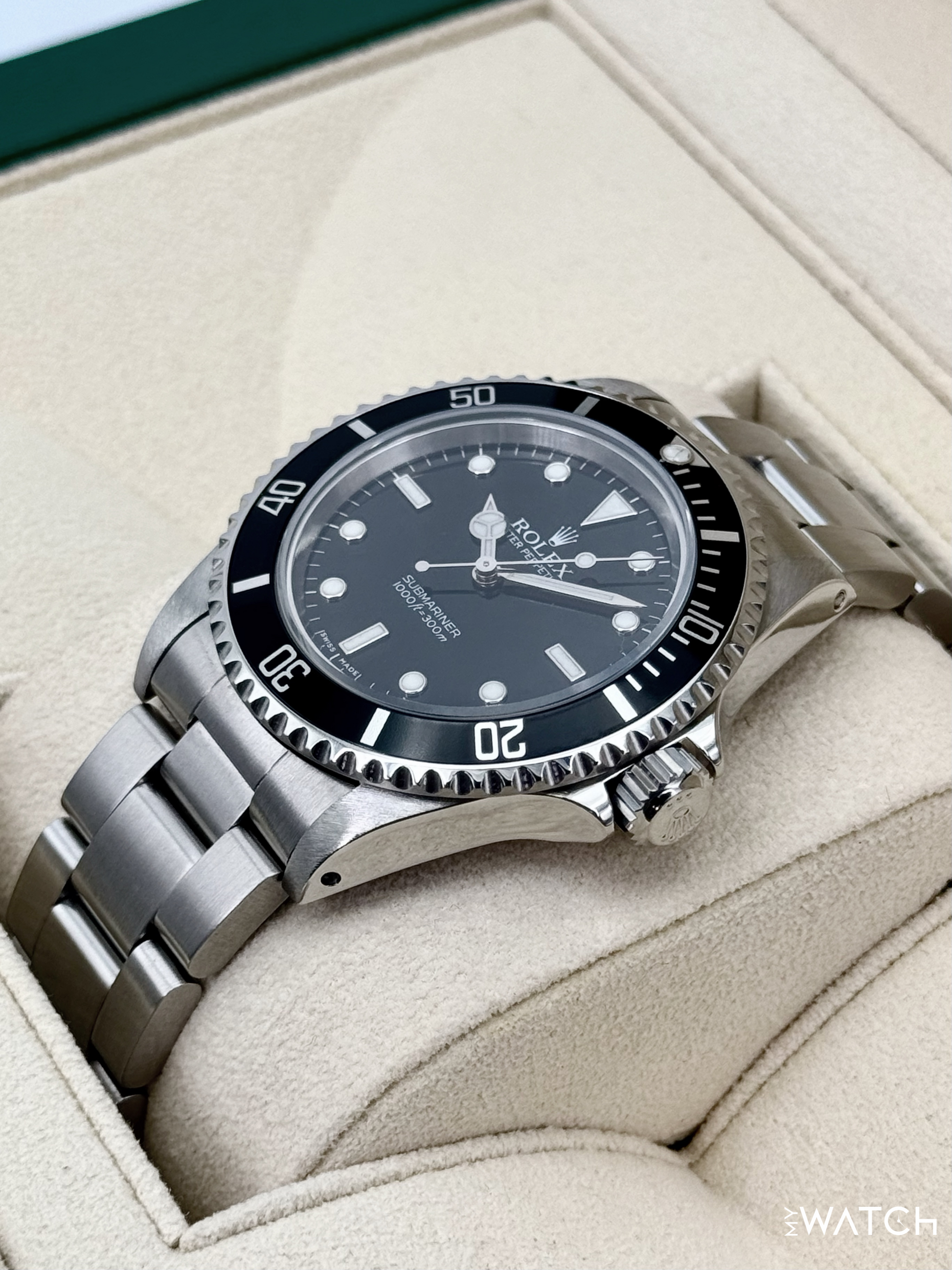 2004 Rolex Submariner 40mm 14060M Stainless Steel Two-Liner Black Dial - MyWatchLLC