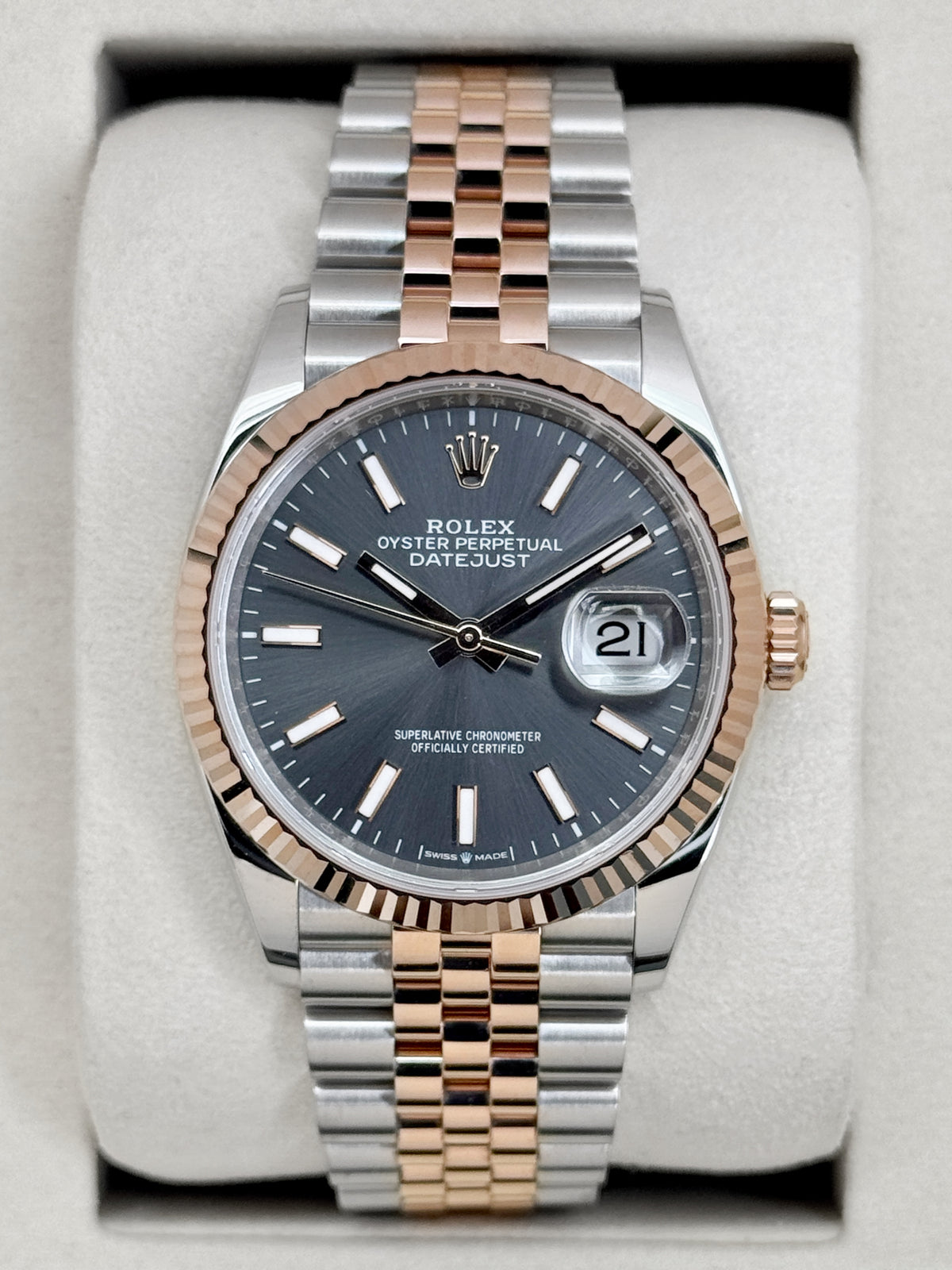 NEW 2026 Rolex Datejust 36mm 126231 Two-Tone Jubilee Slate Rhodium Dial