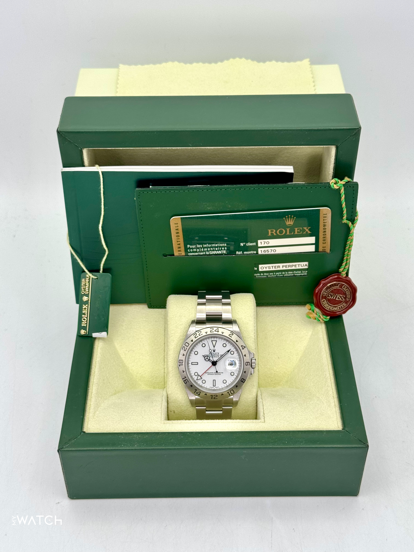 2008 Rolex Explorer II 40mm 16570 Stainless Steel Polar White Dial