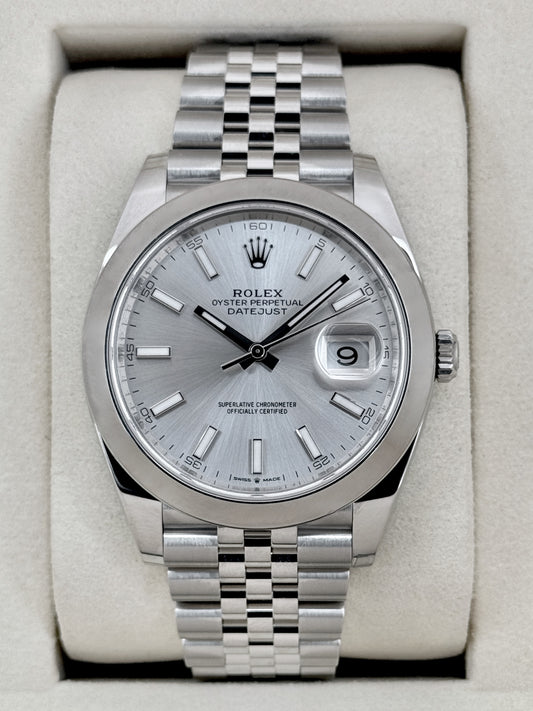 NEW 2025 Rolex Datejust 41mm 126300 Stainless Steel Jubilee Silver Dial