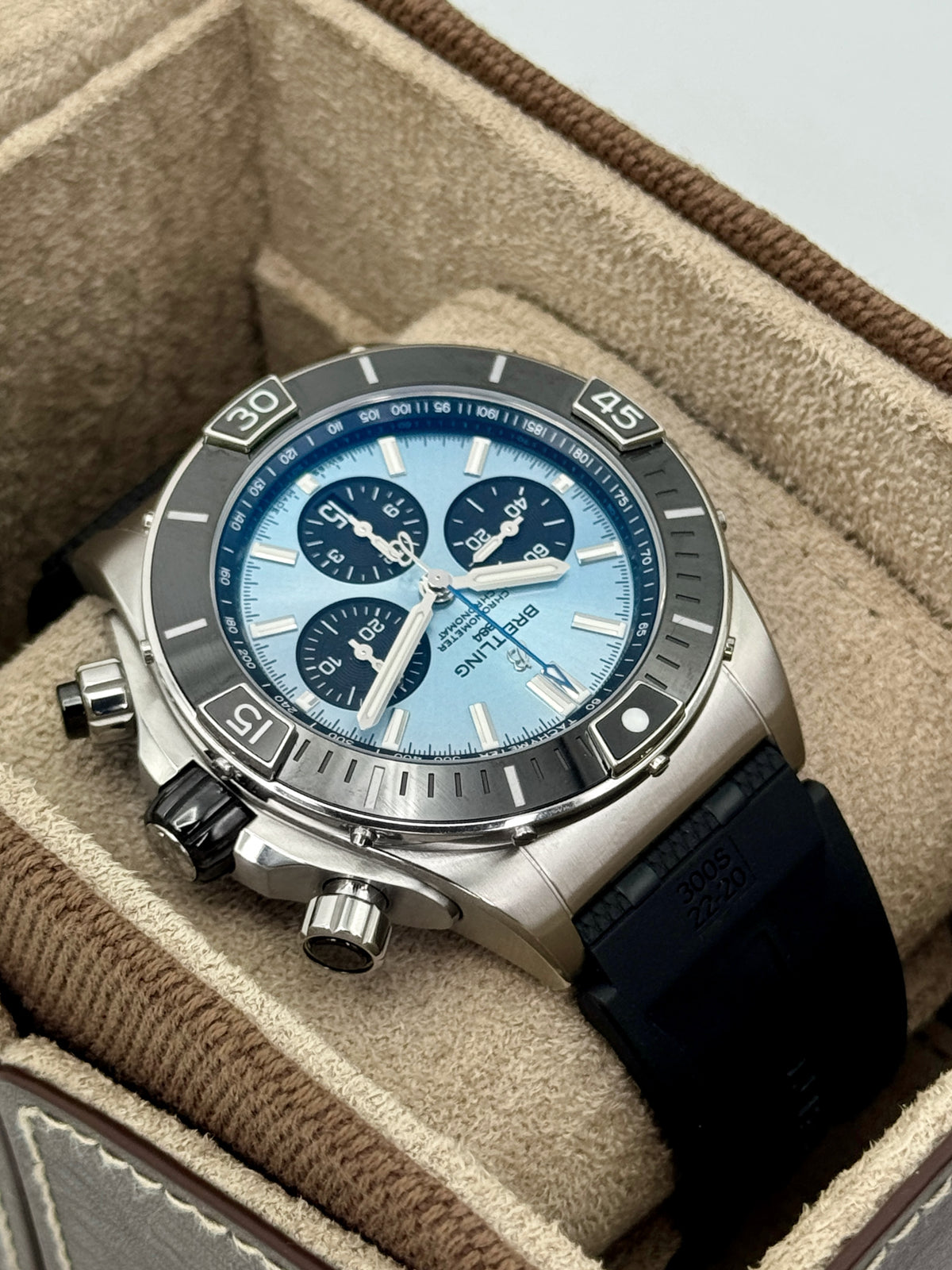2026 Breitling Super Chronomat B01 44mm PB0136 Stainless Steel Blue Dial