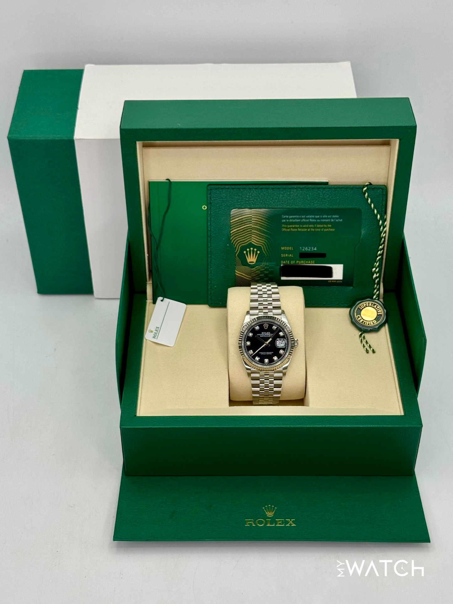 NEW 2025 Rolex Datejust 36mm 126234 Jubilee Black Diamond Dial