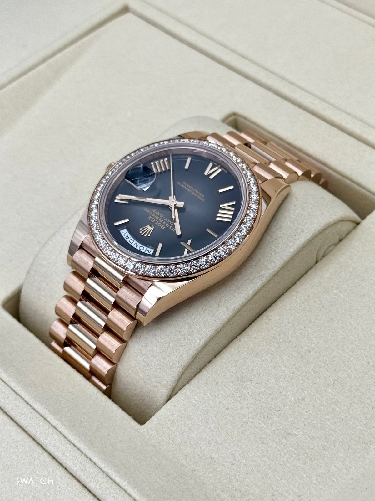 NEW 2026 Rolex Day-Date 40mm 228345RBR Rose Gold Slate Ombre Dial