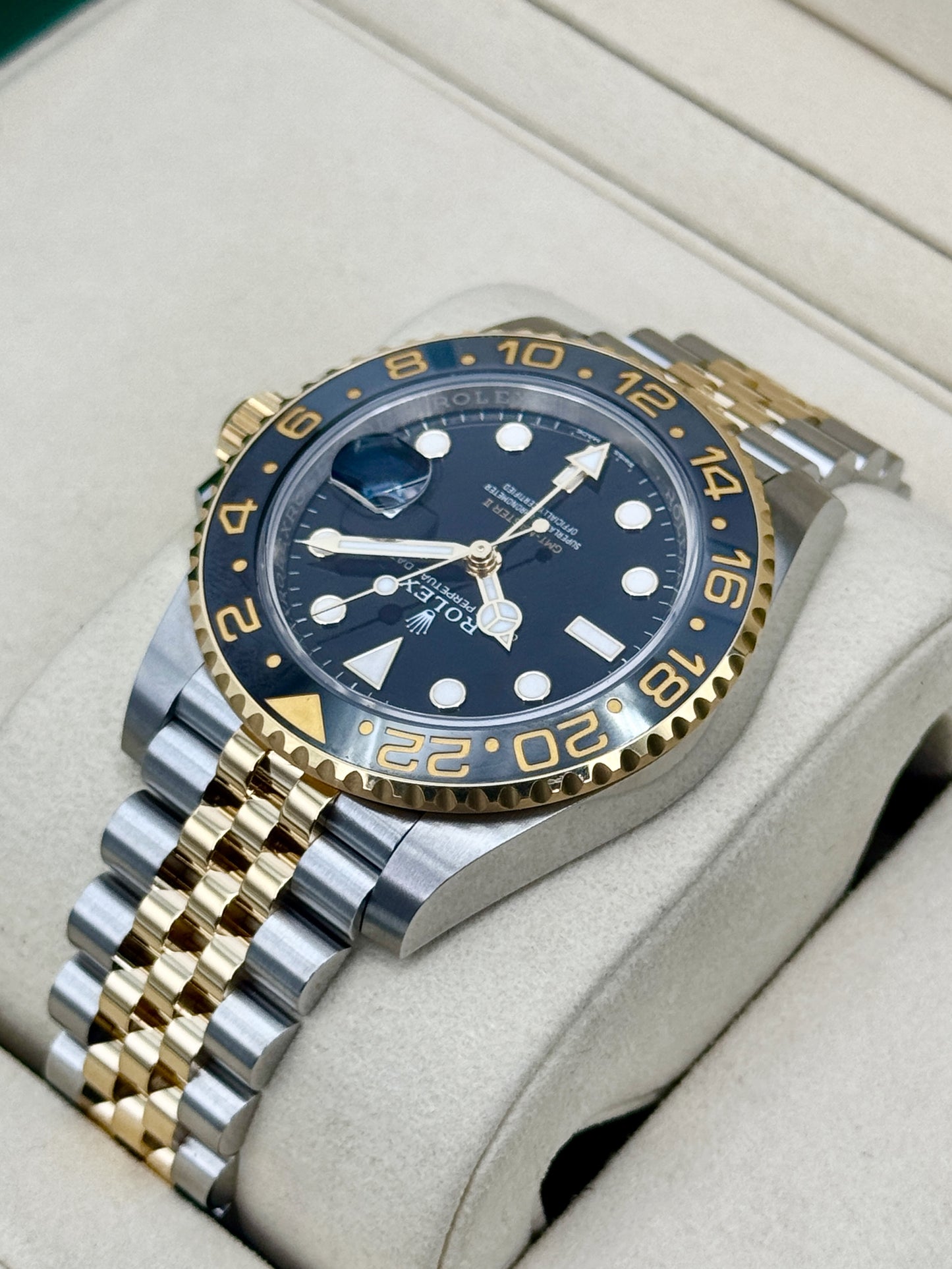2025 Rolex GMT-Master II 40mm 126713GRNR Two-Tone Jubilee