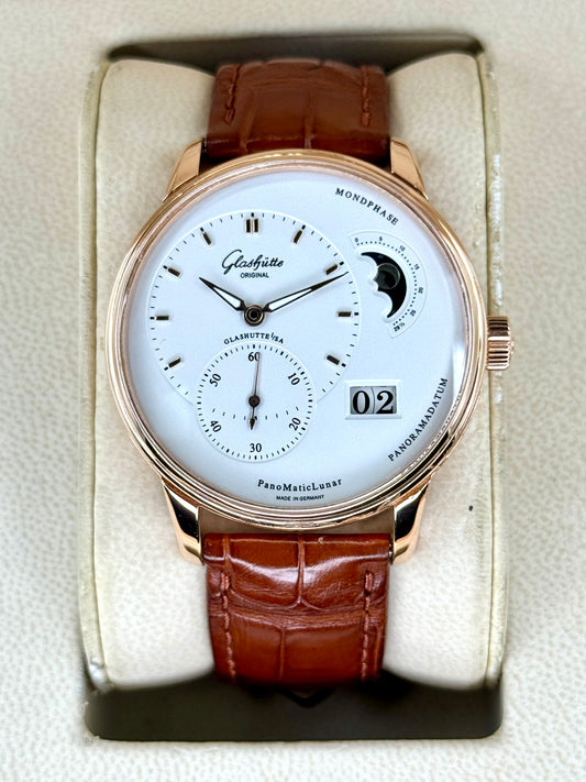 Glashütte Original PanoMaticLunar 40mm 1-90-02-45-35-62 Rose Gold - MyWatchLLC