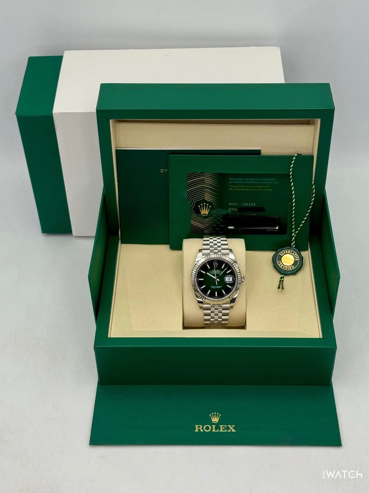 NEW 2026 Rolex Datejust 41mm 126334 Stainless Steel Jubilee Green Ombr