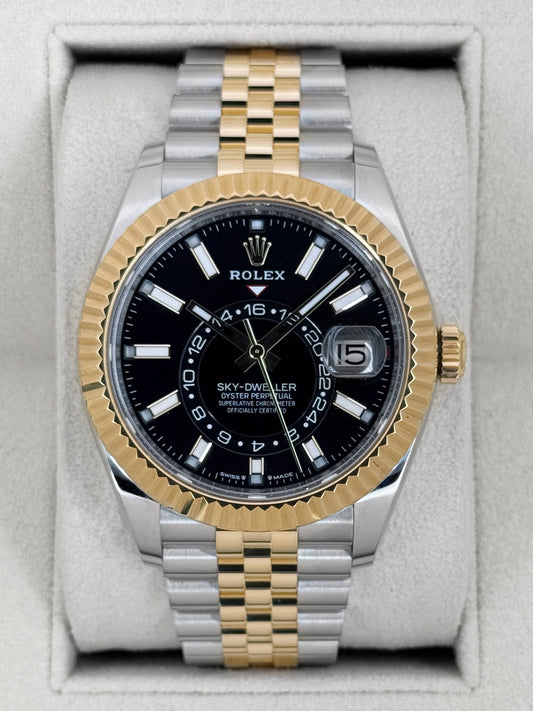 2025 Rolex Sky-Dweller 42mm 336933 Two-Tone Jubilee Black Dial