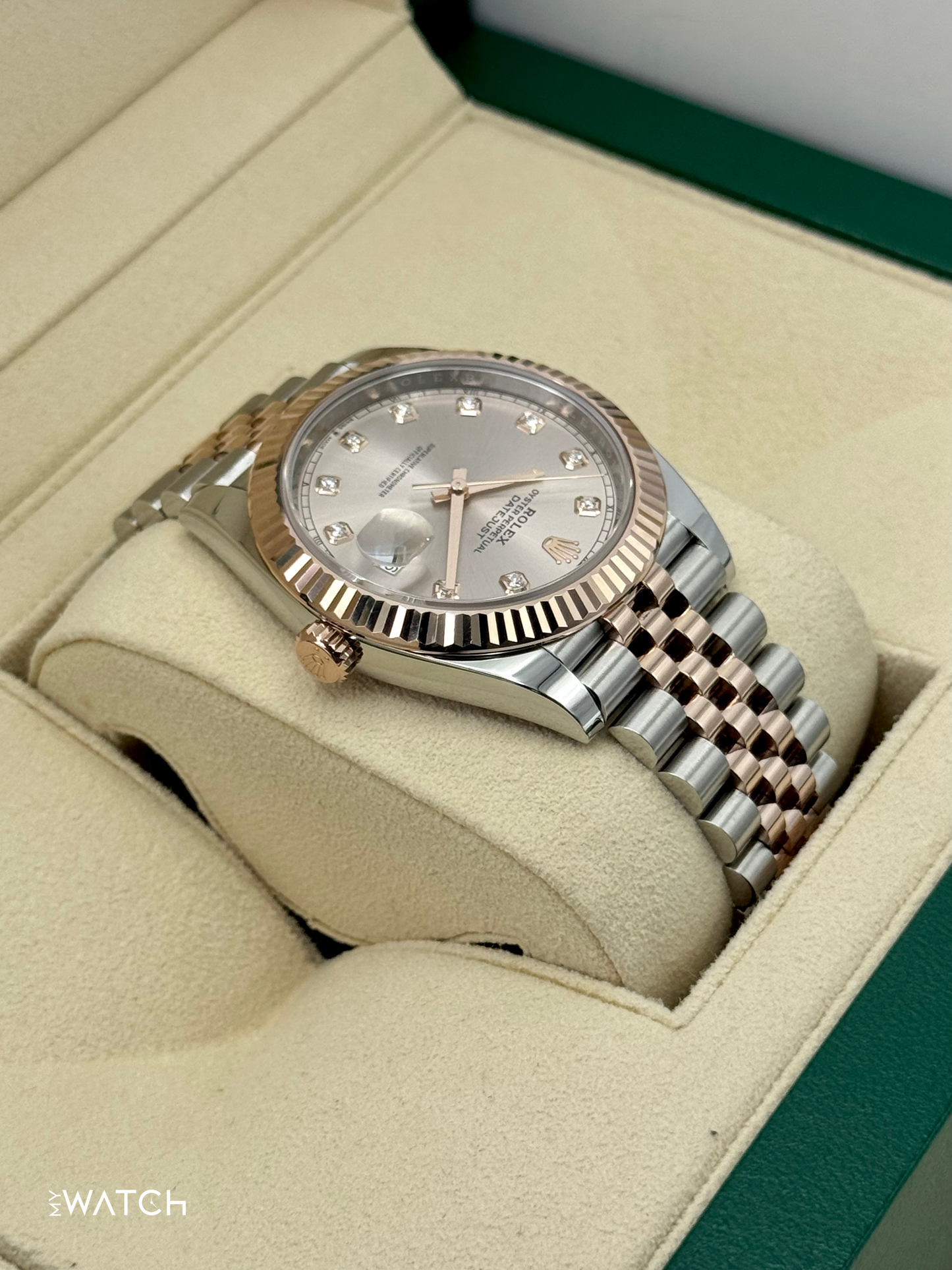2022 Rolex Datejust 41mm 126331 Two-Tone Jubilee Sundust Diamond Dial