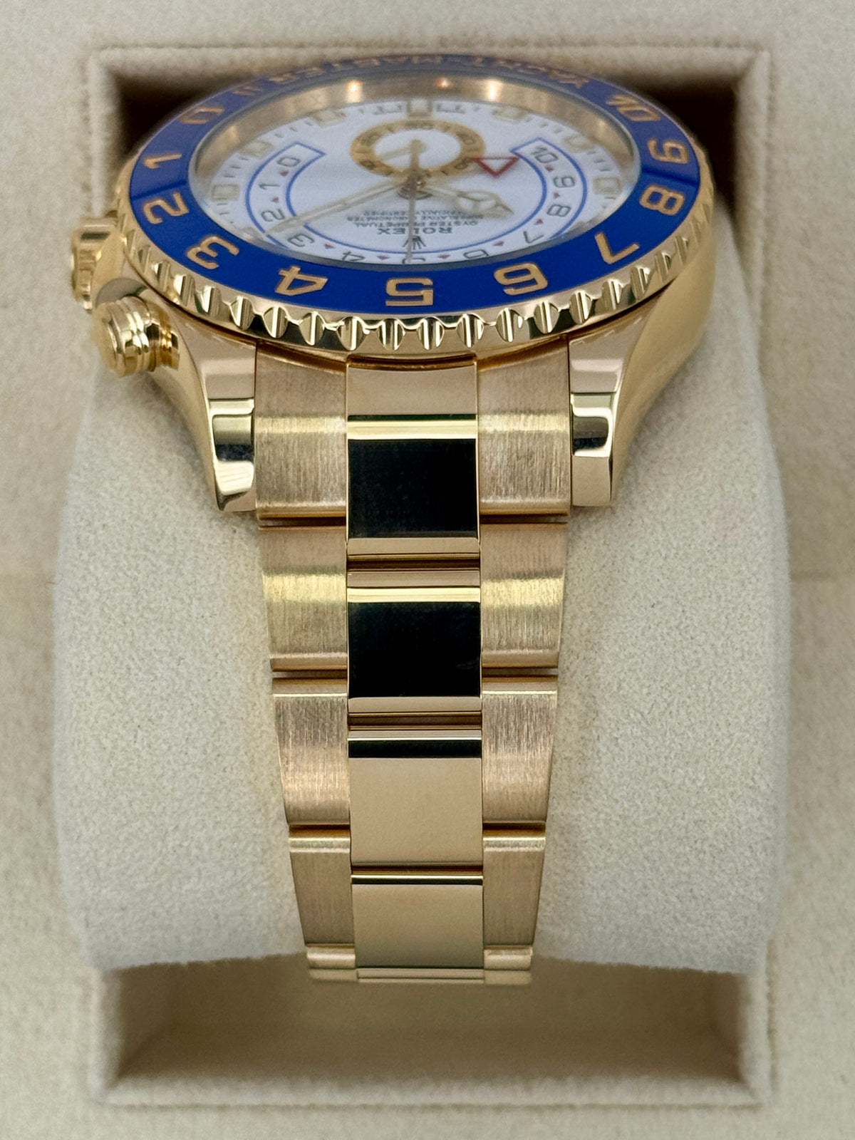 2022 Rolex Yacht-Master II 44mm 116688 18K Yellow Gold White Dial - MyWatchLLC