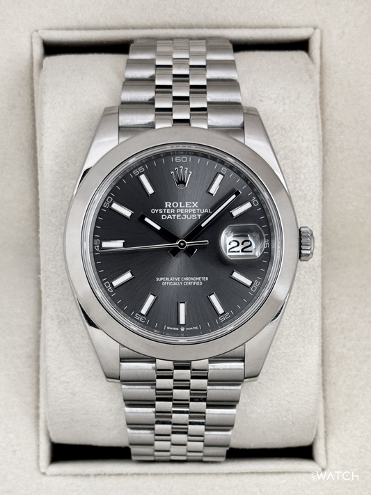 2024 Rolex Datejust 41mm 126300 Stainless Steel Jubilee Rhodium Dial - MyWatchLLC