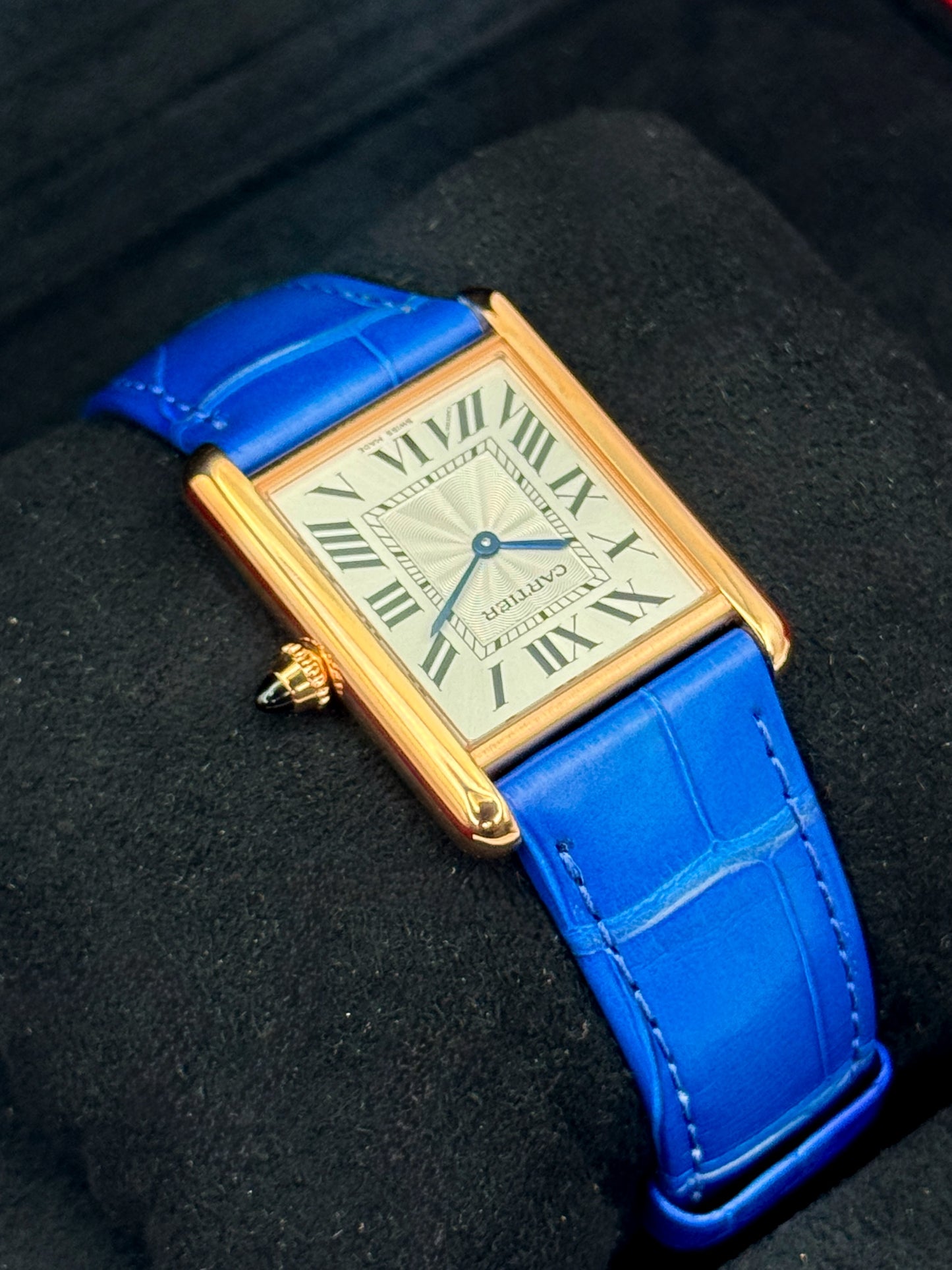 2023 Cartier Tank Louis Cartier Large 33.7mm WGTA0011 Rose Gold Silver Dial