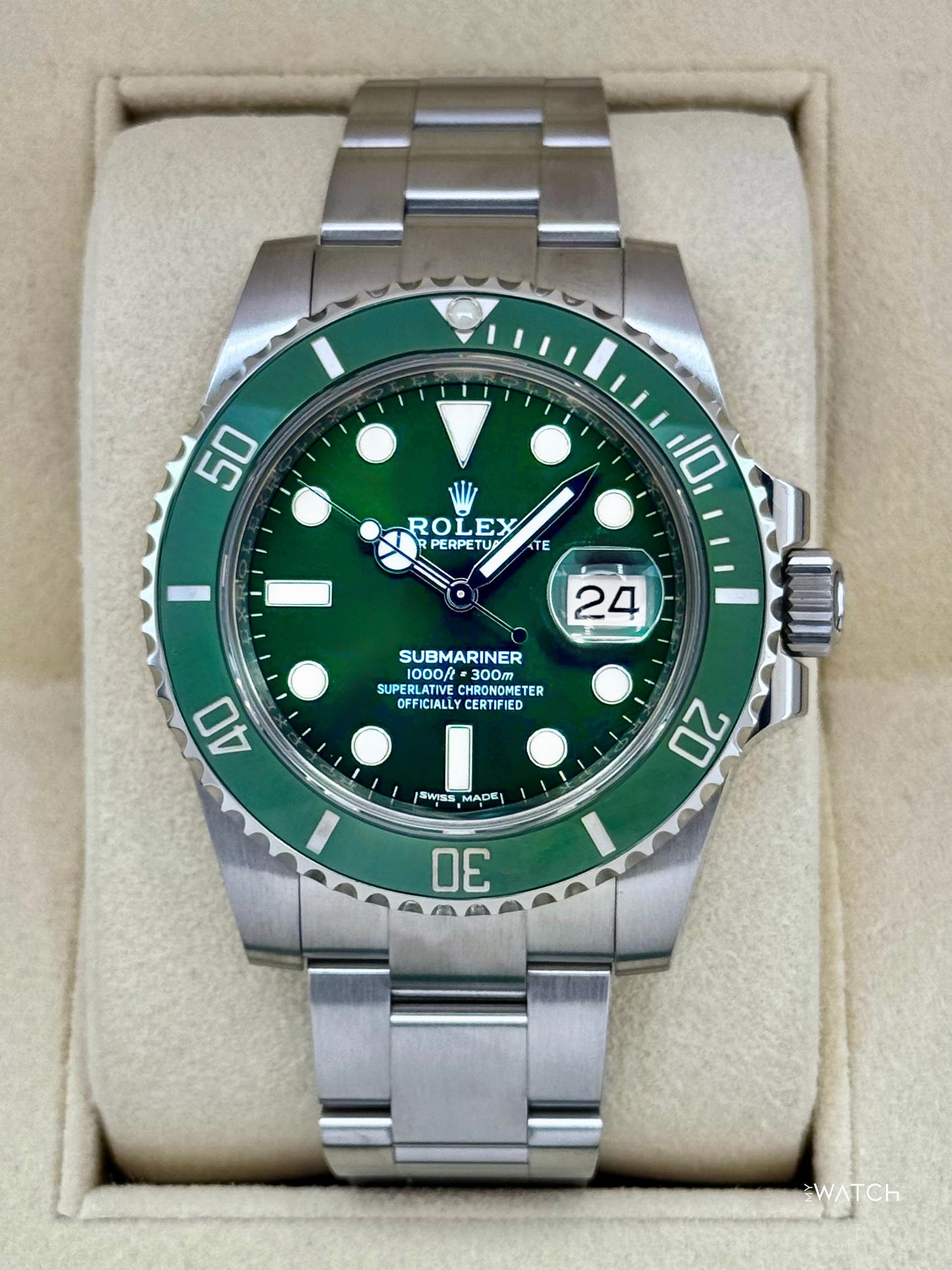 2019 Rolex Submariner “Hulk” 40mm 116610LV Green Dial
