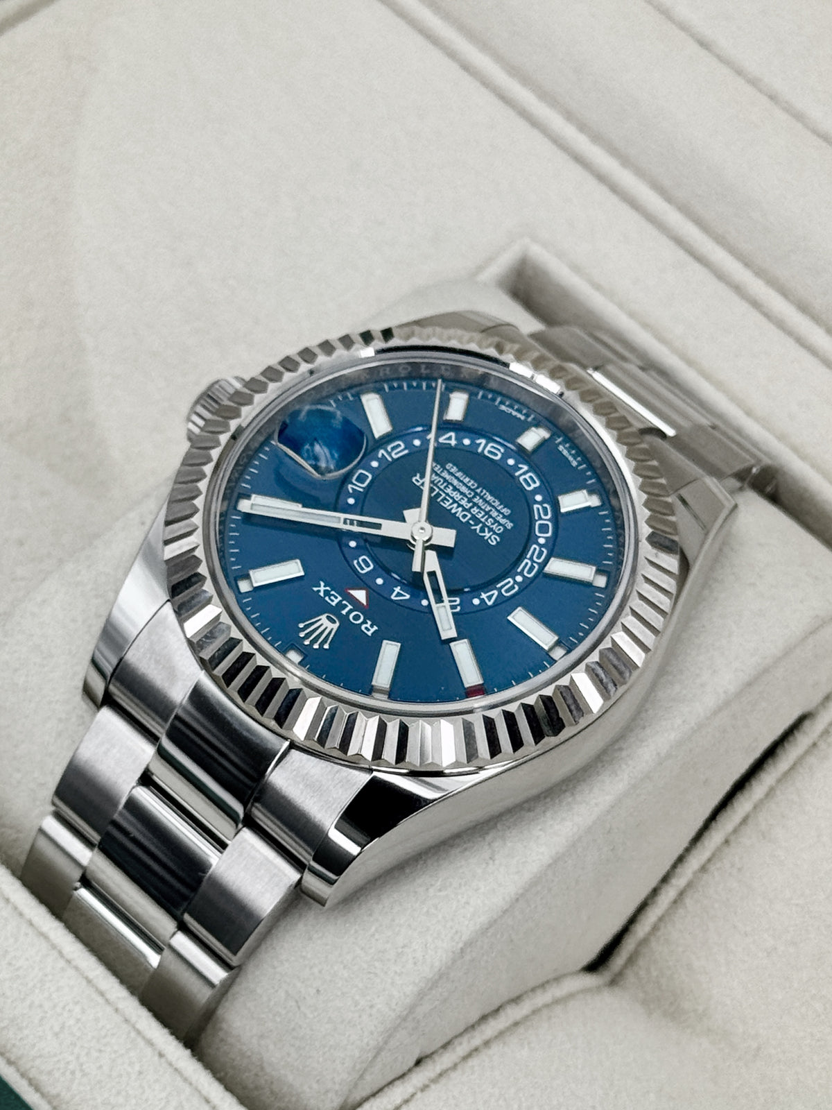 2022 Rolex Sky-Dweller 42mm 326934 Stainless Steel Oyster Blue Dial