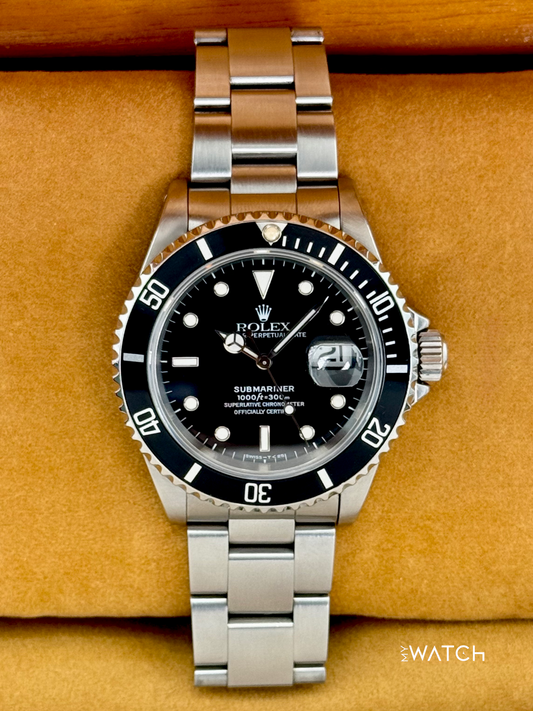 1993 Rolex Submariner 40mm 16610 Stainless Steel Black Dial - MyWatchLLC