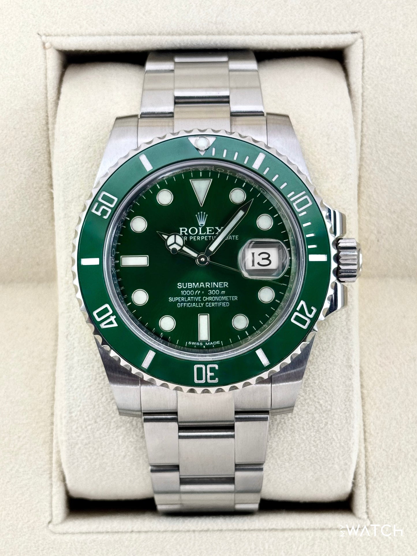 2016 Rolex Submariner “Hulk” 40mm 116610LV Green Dial - MyWatchLLC