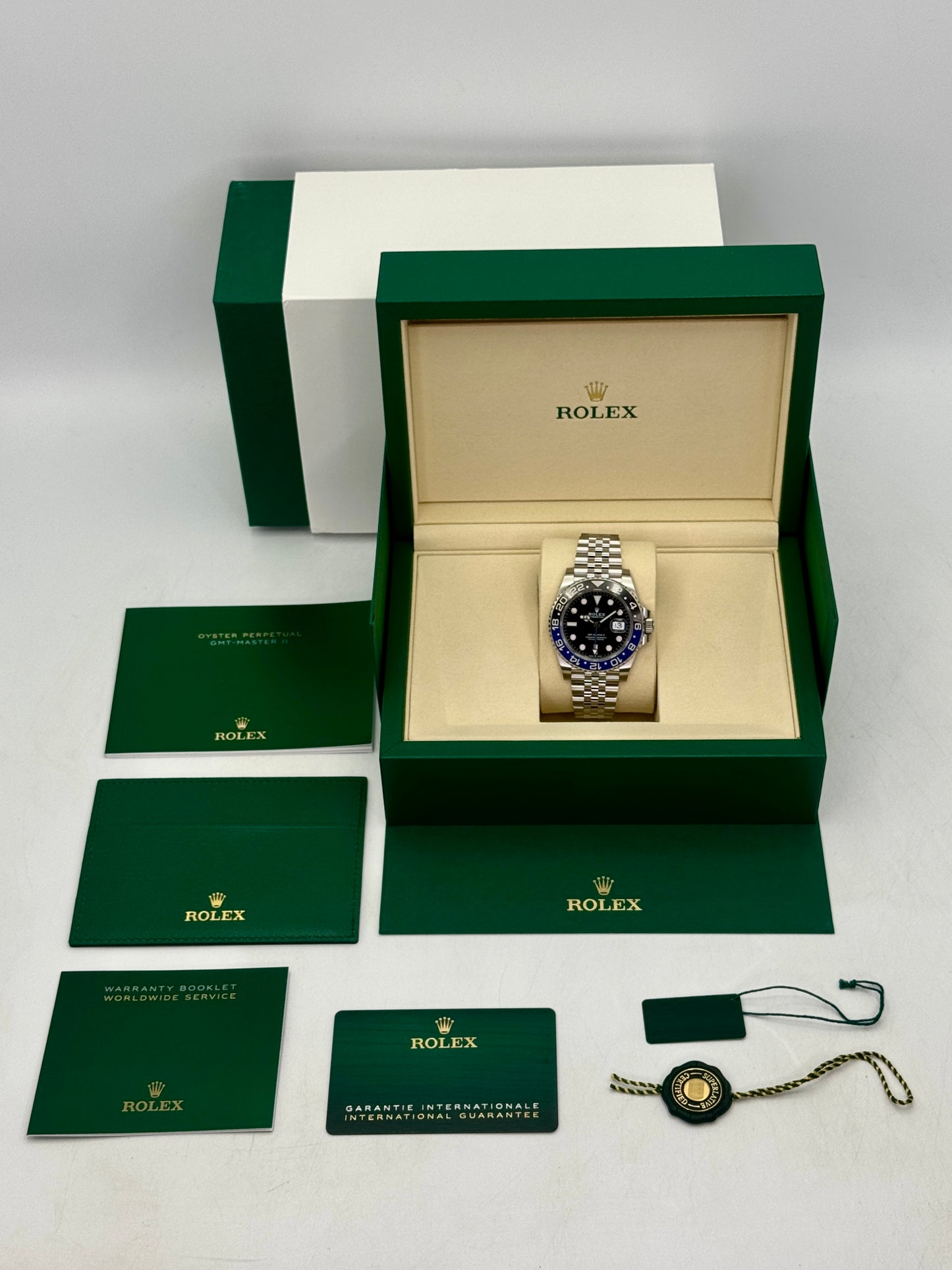 NEW 2026 Rolex GMT-Master II "Batgirl" 40mm 126710BLNR Jubilee (NEW STYLE CARD)