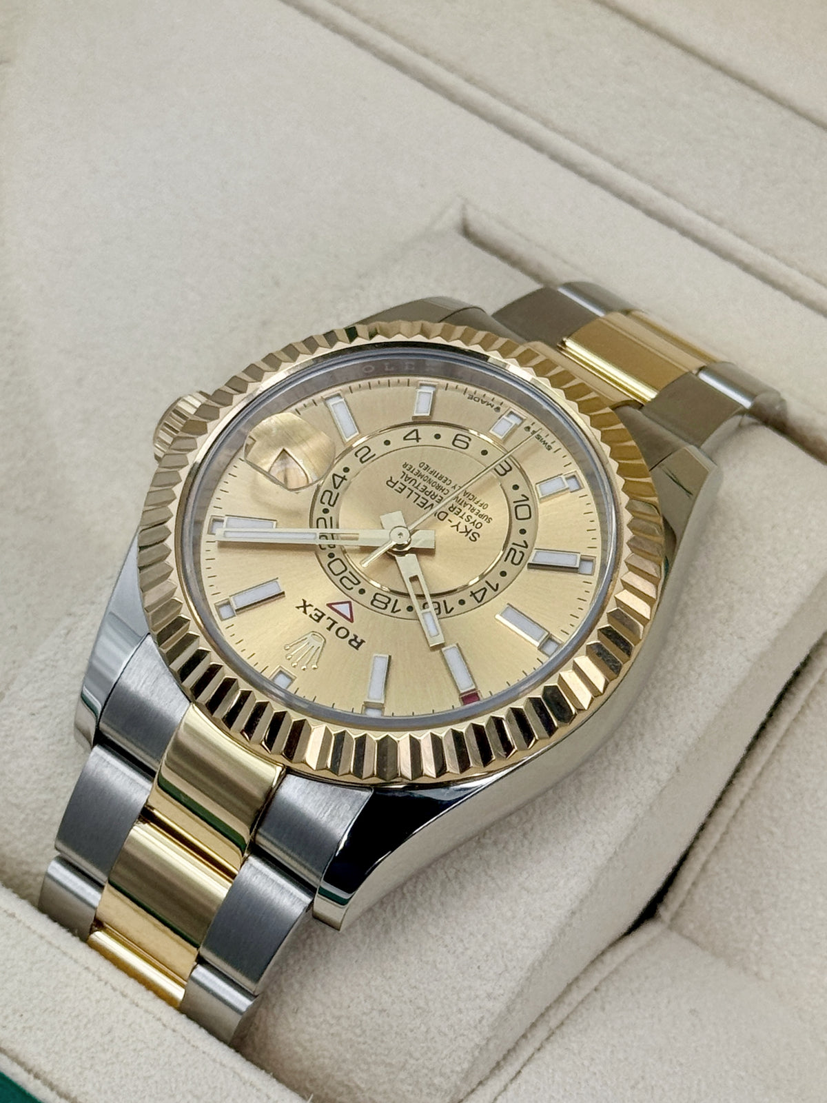 2023 Rolex Sky-Dweller 42mm 336933 Two-Tone Oyster Champagne Dial