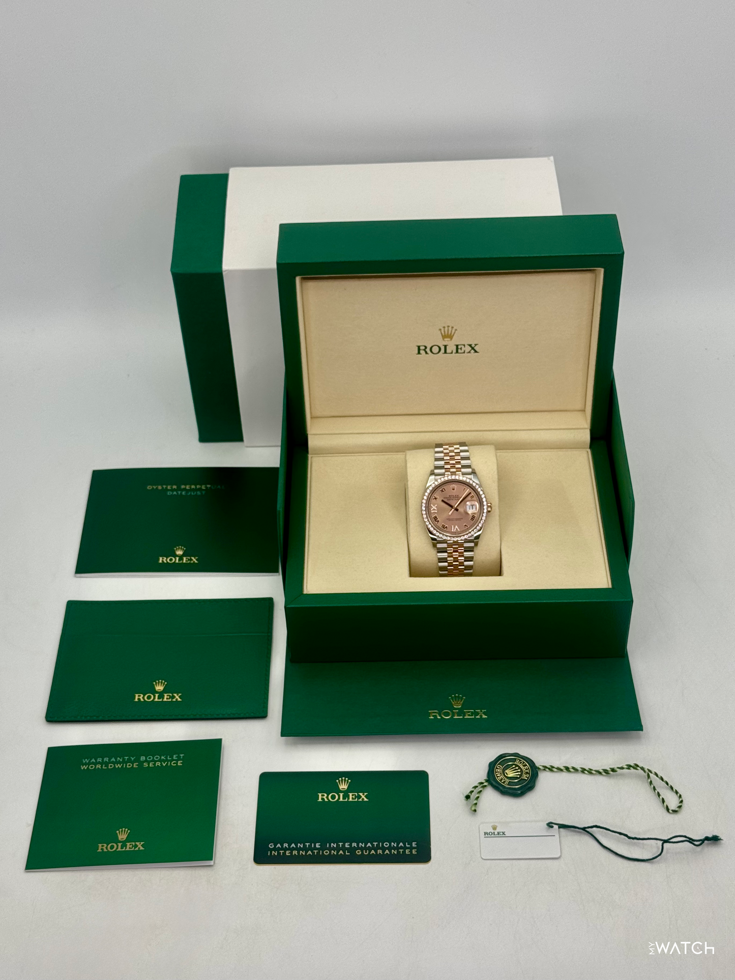2025 Rolex Datejust 36mm 126281RBR Two-Tone Jubilee Pink Diamond Dial - MyWatchLLC