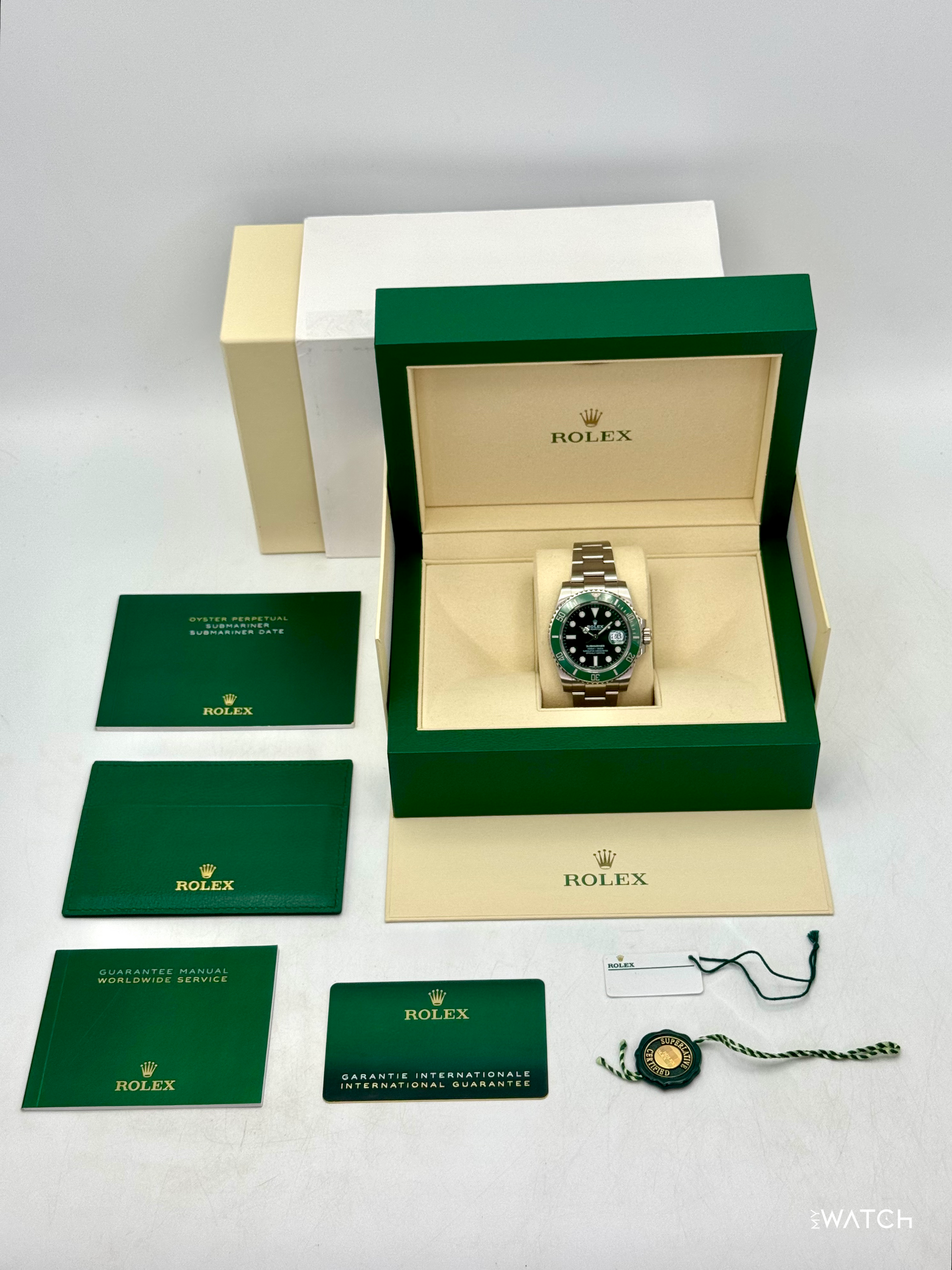 2020 Rolex Submariner “Hulk” 40mm 116610LV Green Dial (GREEN CARD) - MyWatchLLC