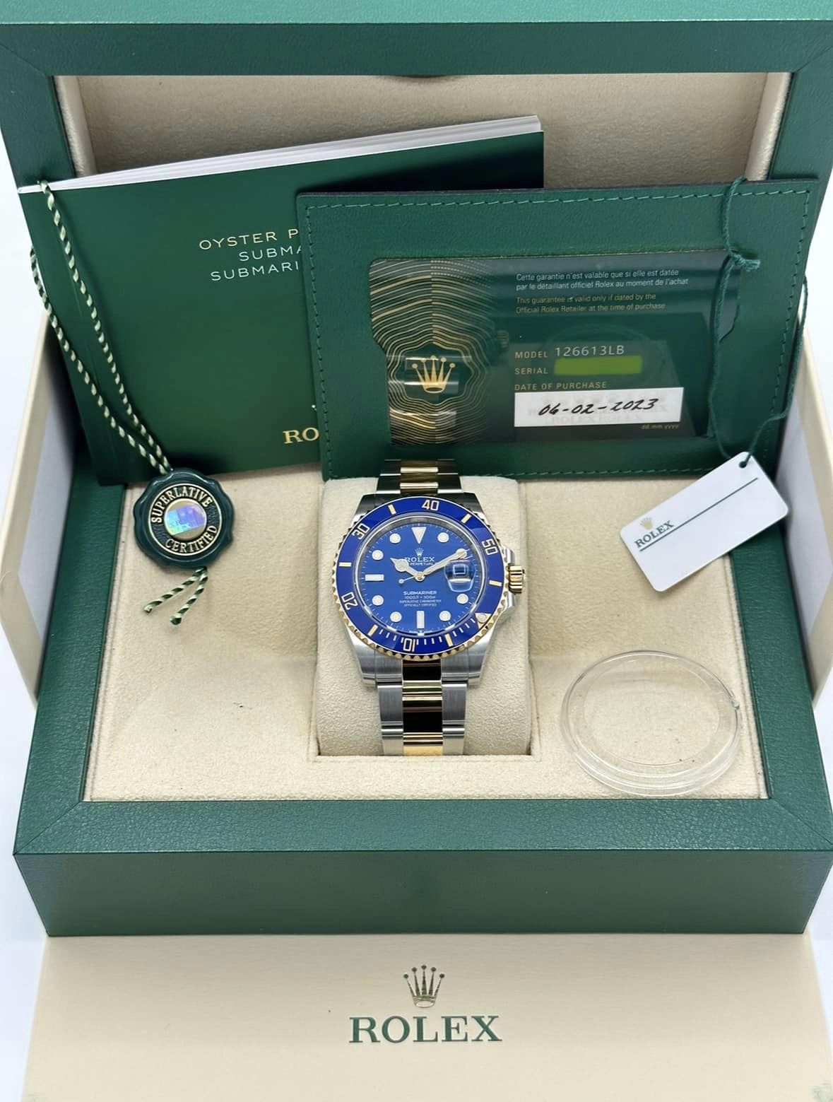 2023 Rolex Submariner Date "Bluesy" 41mm 126613LB Two-Tone Blue Dial - MyWatchLLC