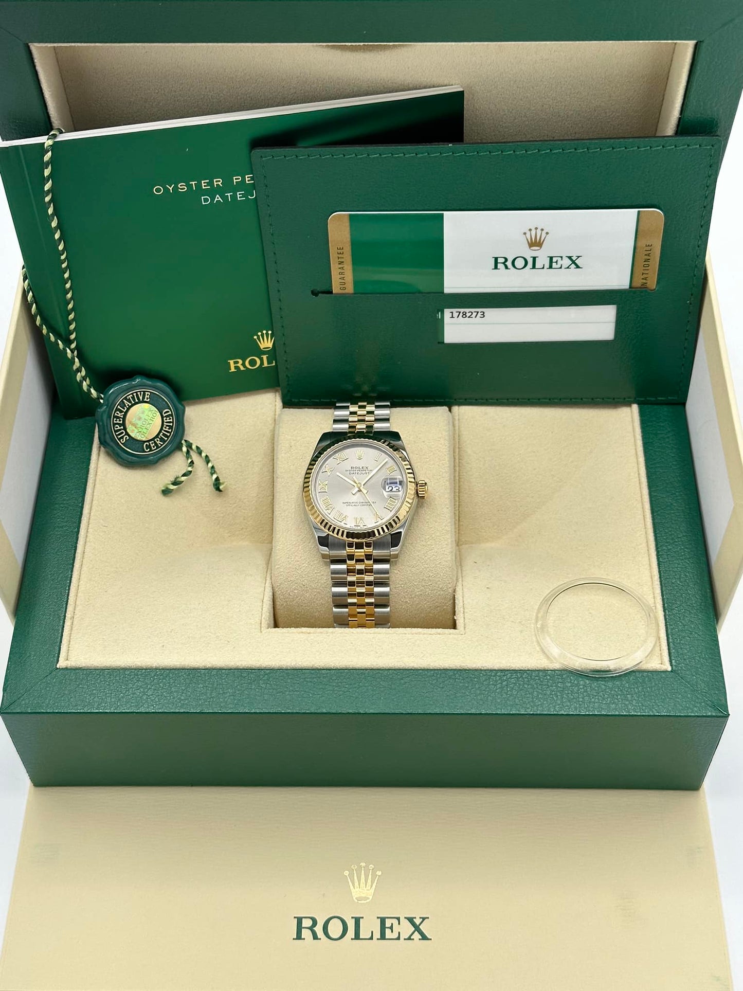 2019 Rolex Datejust 31mm  178273 Two-Tone Silver Roman Numeral Dial - MyWatchLLC