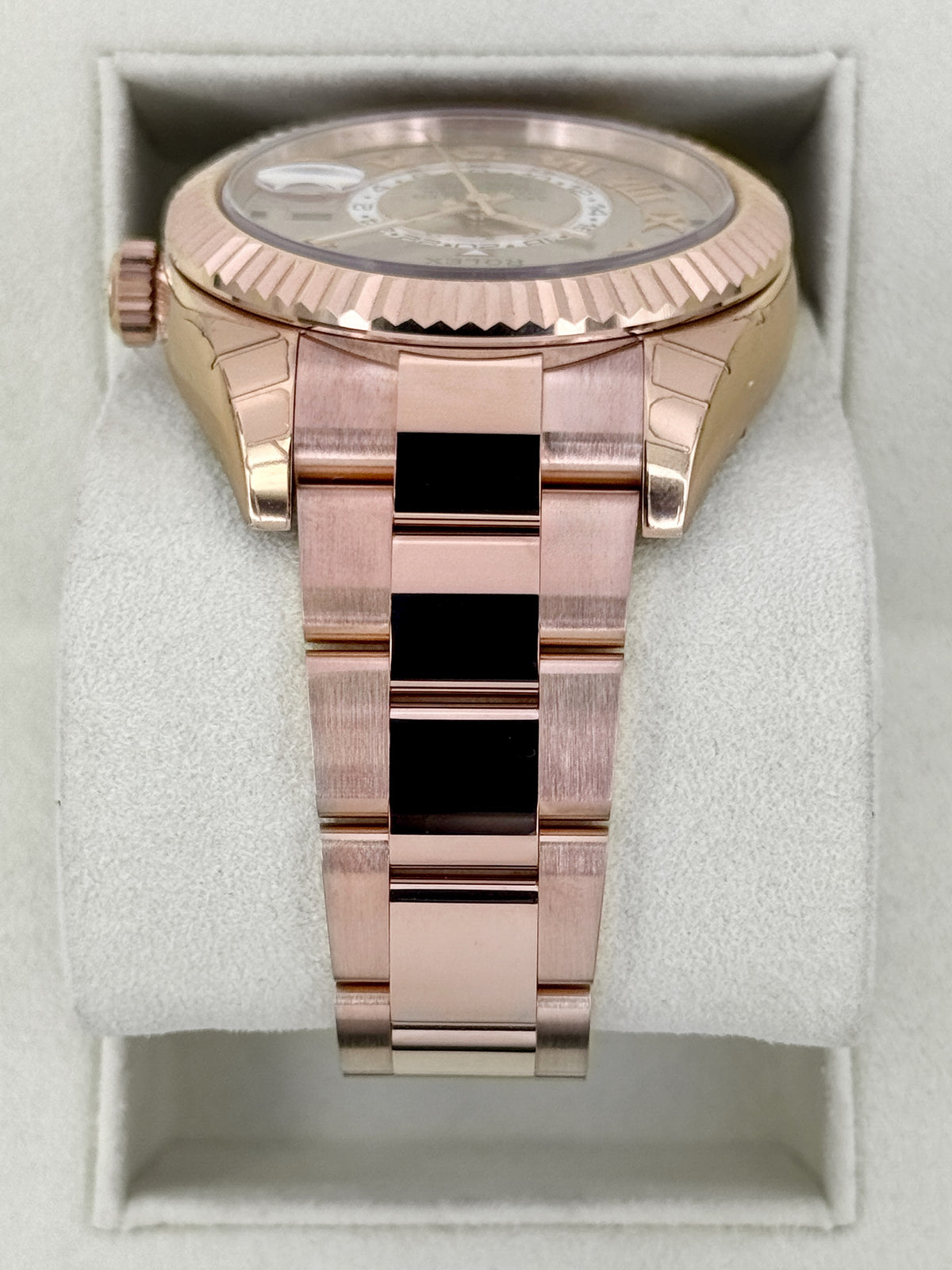 2016 Rolex Sky-Dweller 42mm 326935 Rose Gold Oyster Sundust Roman Numeral Dial (STICKERED)