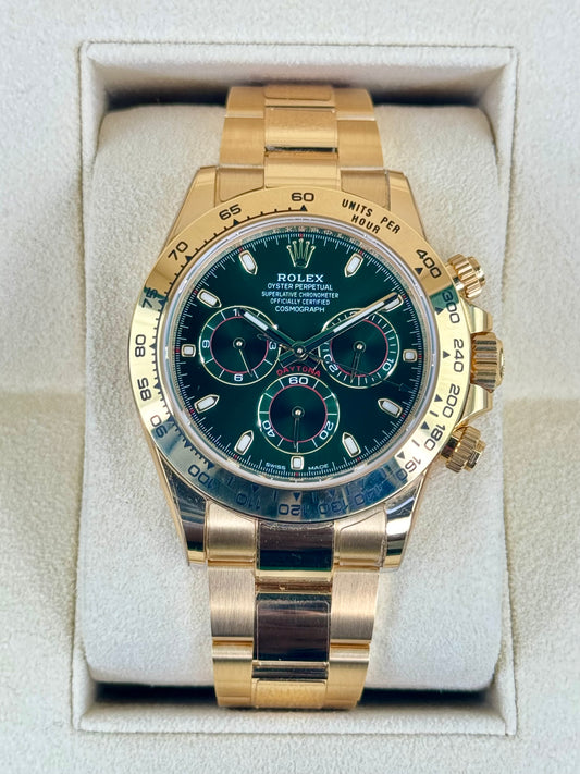 2023 Rolex Daytona "John Mayer" 40mm 116508 Yellow Gold Green Dial