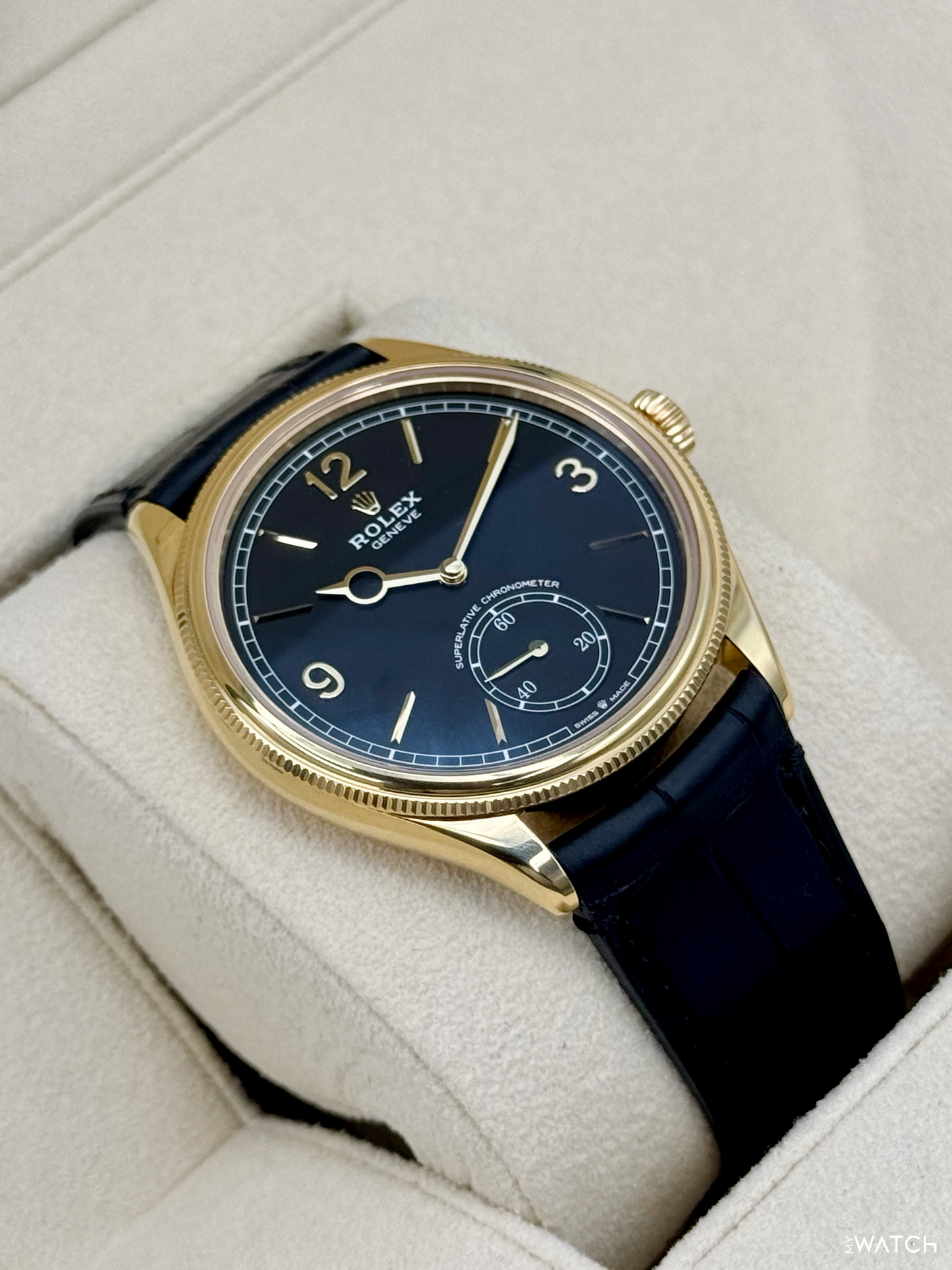 2022 Rolex 1908 39mm 52508 Yellow Gold Black Dial - MyWatchLLC
