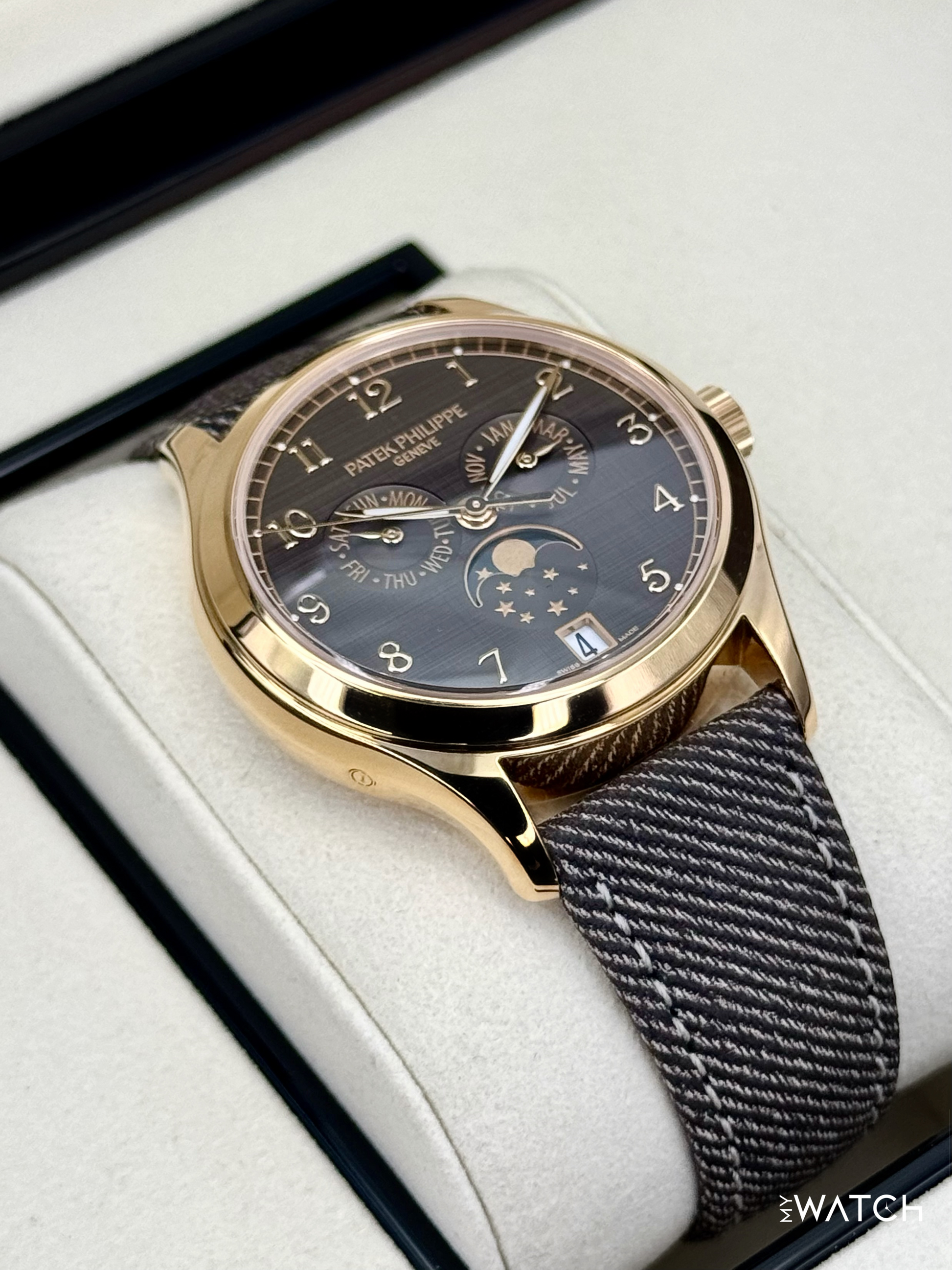 NEW 2026 Patek Philippe Annual Calendar 39mm 4946R Rose Gold Brown Dial - MyWatchLLC