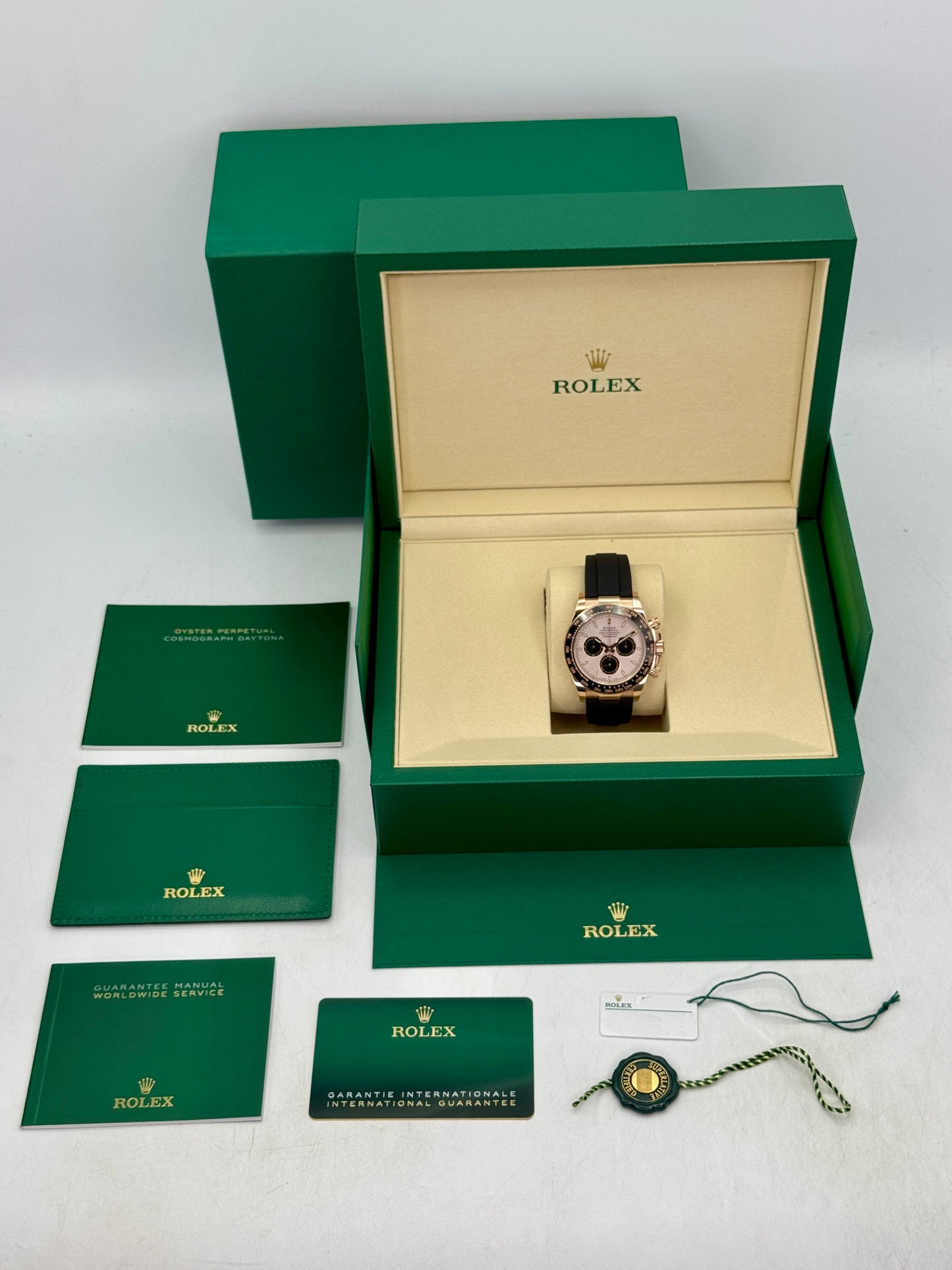 NEW 2026 Rolex Daytona 40mm 126515LN Rose Gold Oysterflex Sundust Dial