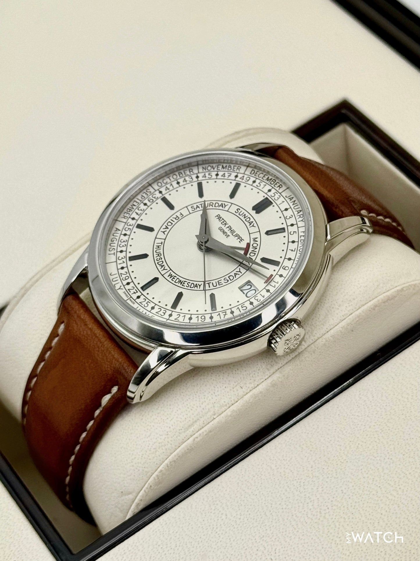 2020 Patek Philippe Calatrava Weekly Calendar 40mm 5212A Stainless Steel White Dial - MyWatchLLC