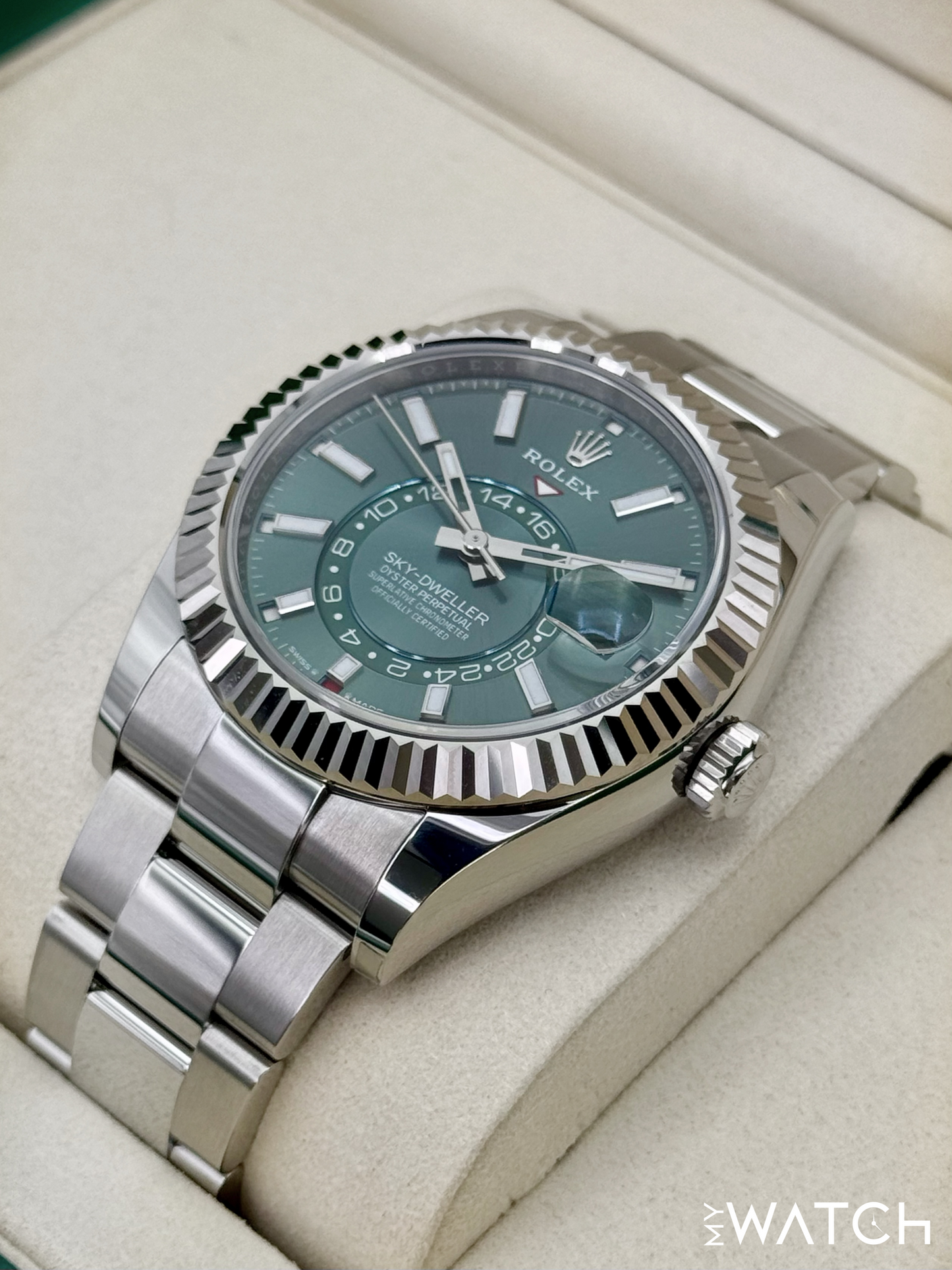 NEW 2025 Rolex Sky-Dweller 42mm 336934 Oyster Green Dial