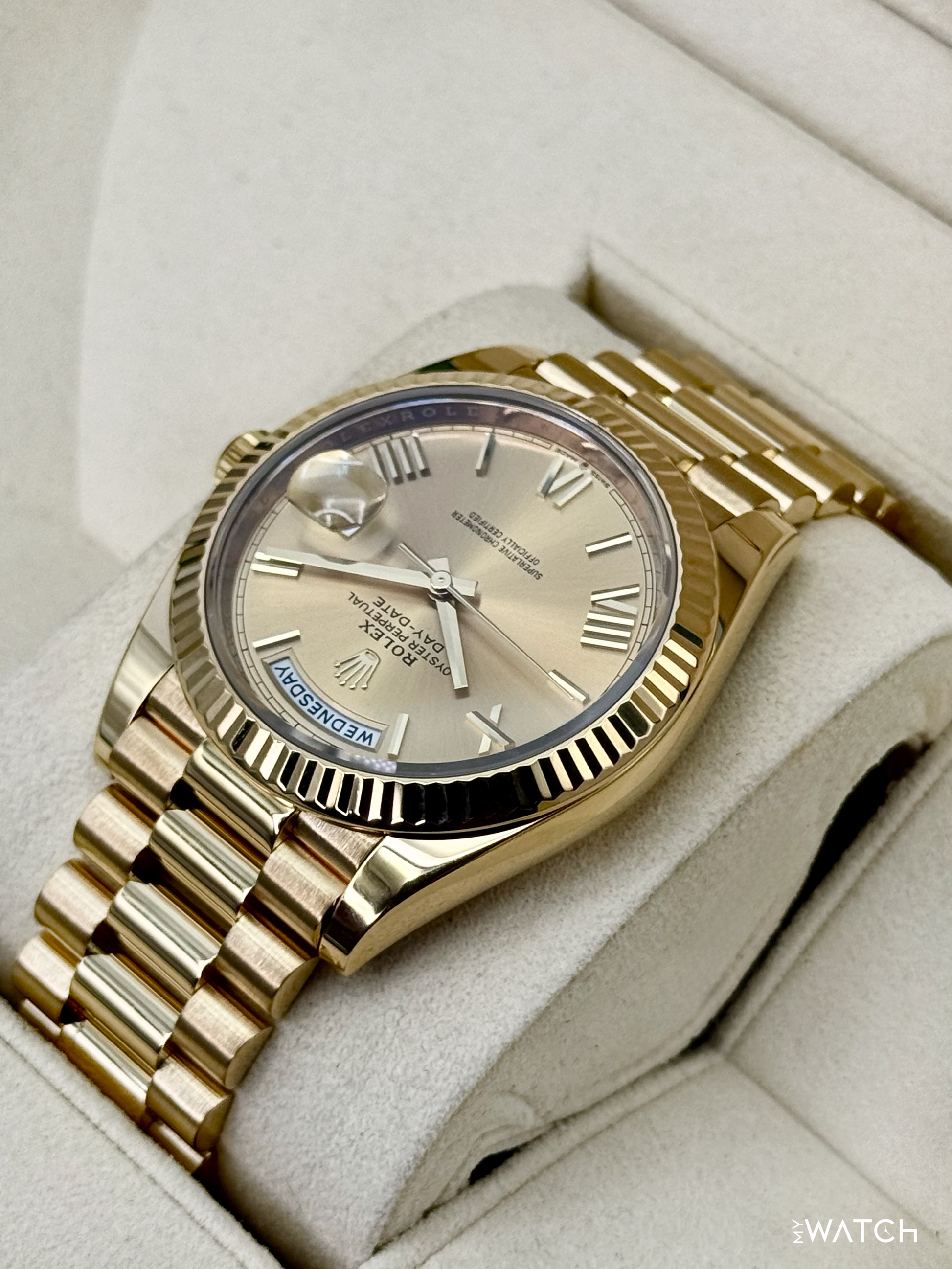 2019 Rolex Day-Date 40mm 228238 Presidential Champagne Dial - MyWatchLLC