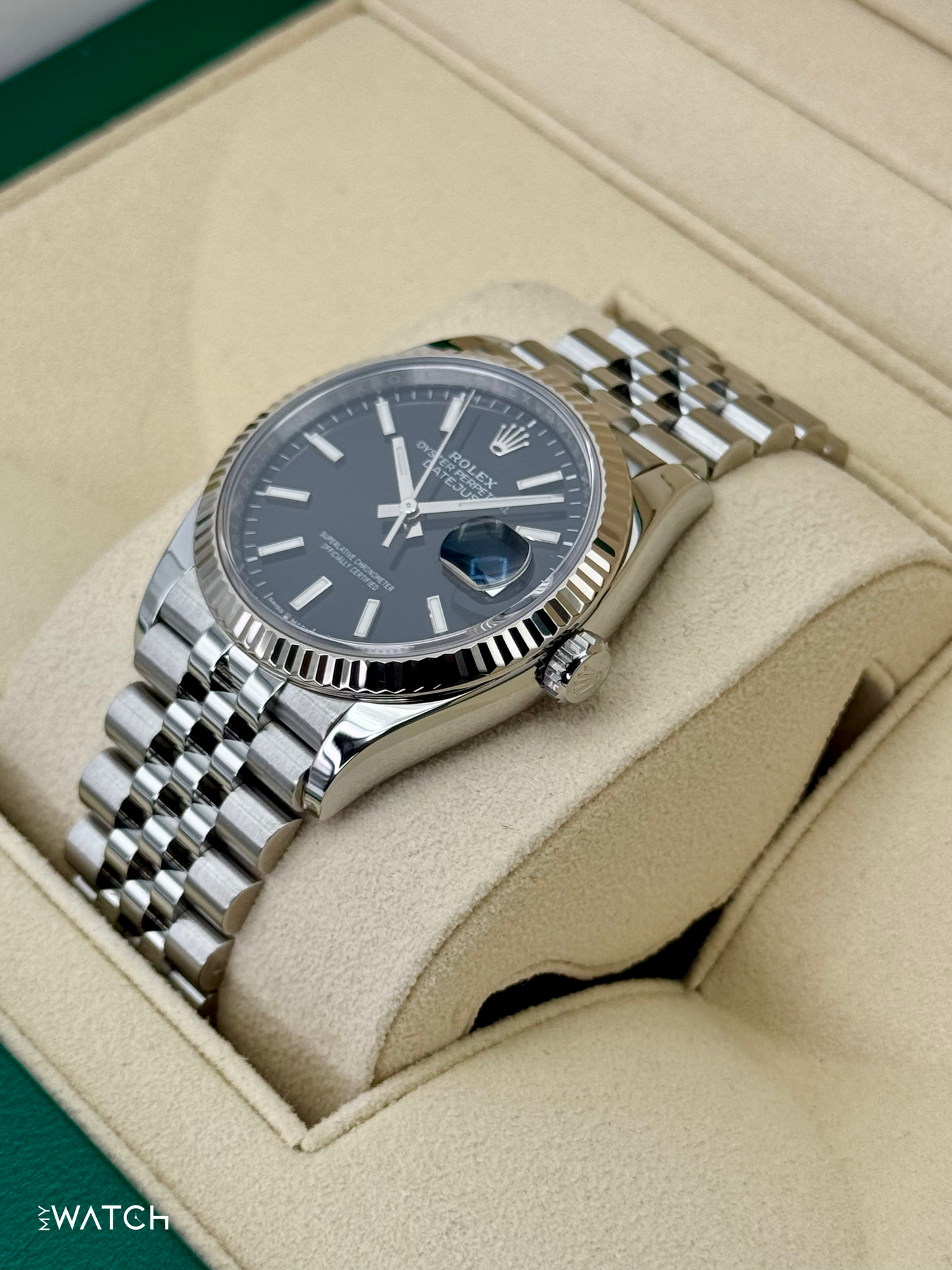 2021 Rolex Datejust 36mm 126234 Stainless Steel Jubilee Black Dial
