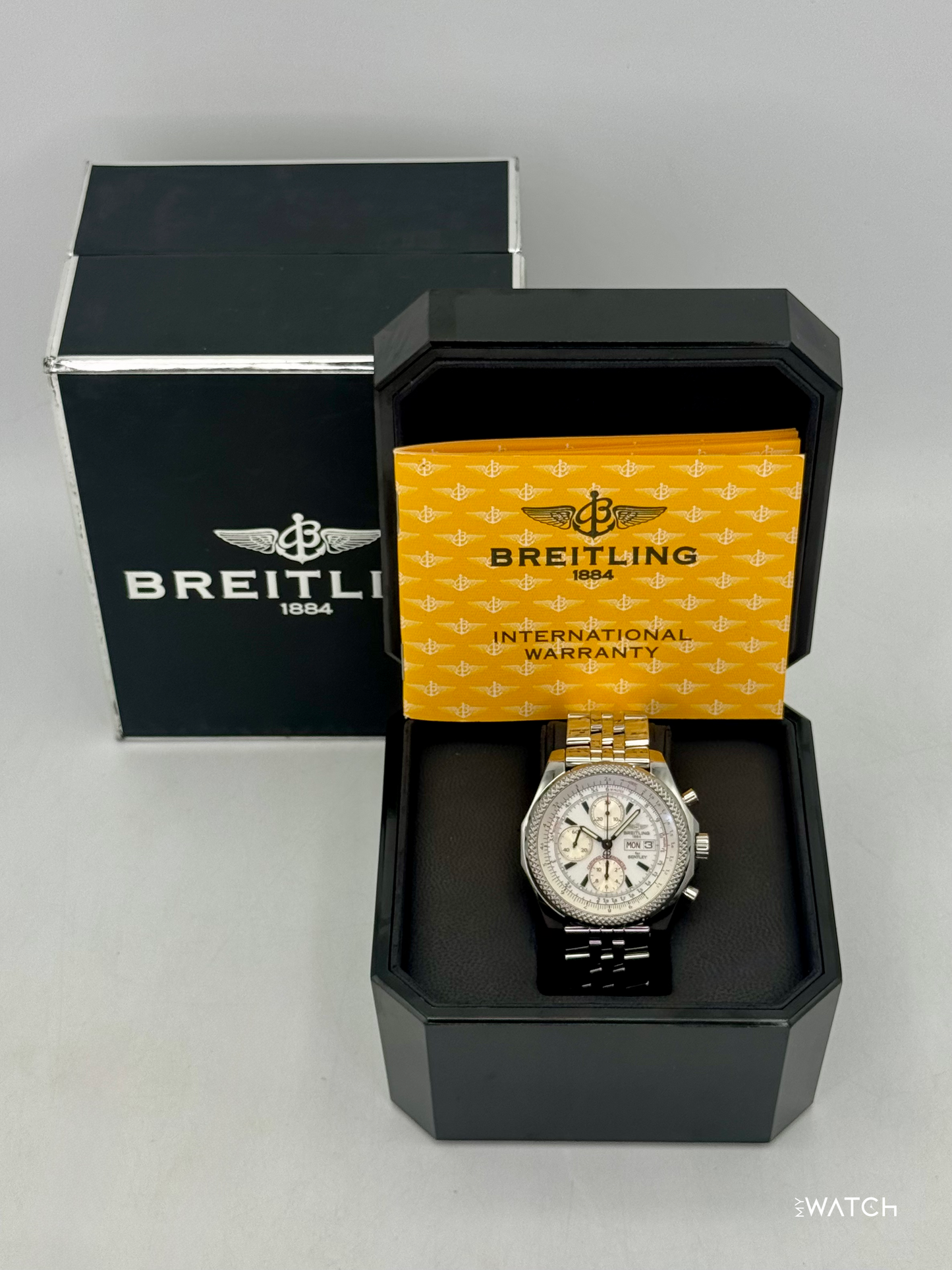 2008 Breitling Bentley Gt 45mm A1336212 Stainless Steel White Dial - MyWatchLLC