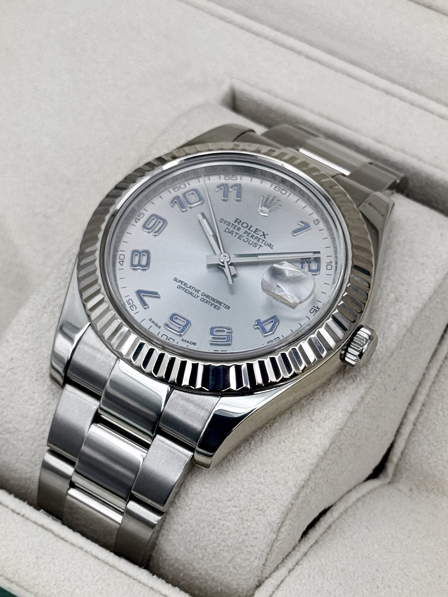 2010 Rolex Datejust II 41mm 116334 Stainless Steel Oyster Silver Dial