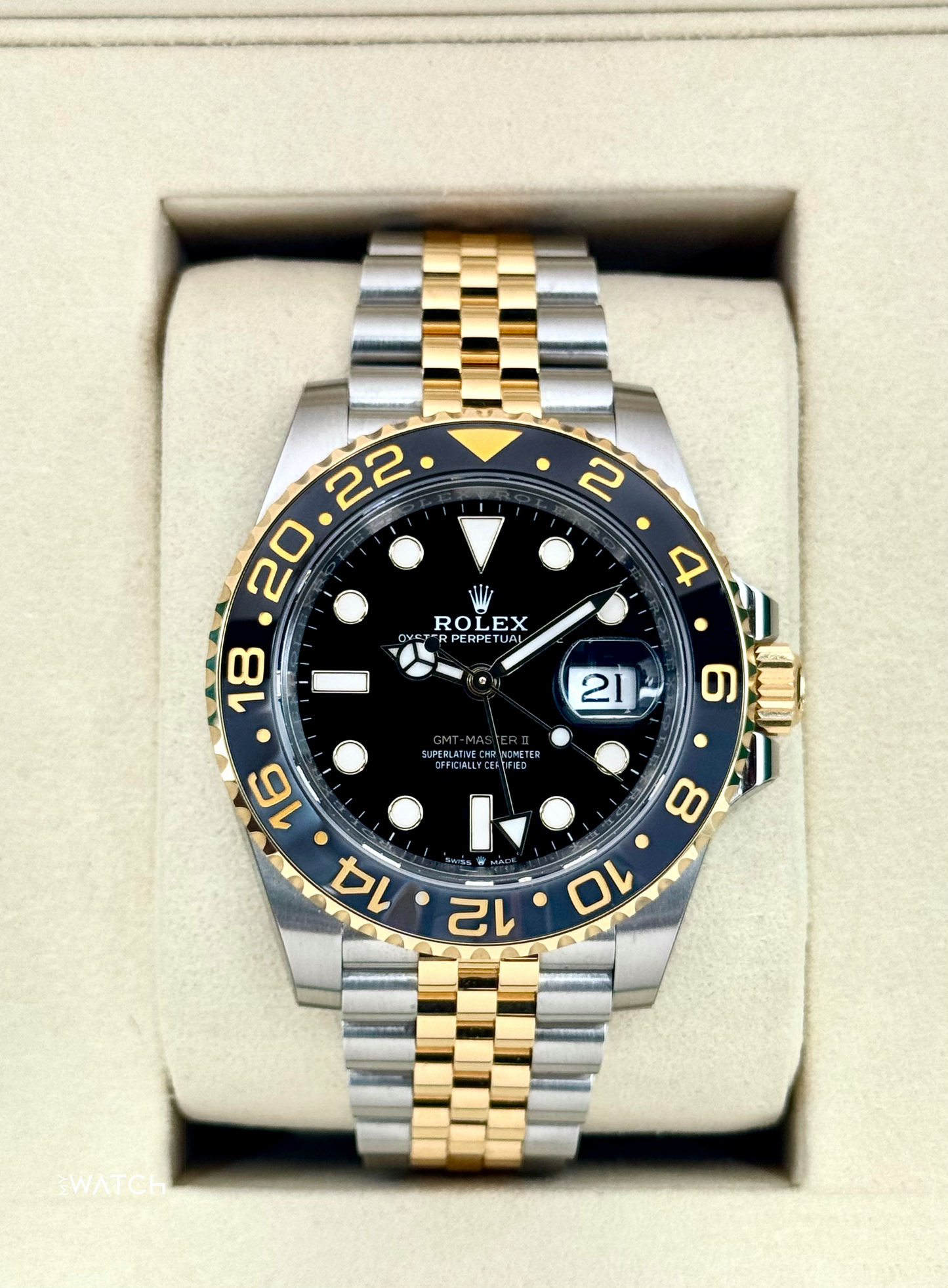 NEW 2025 Rolex GMT-Master II 40mm 126713GRNR Two-Tone Jubilee (STICKERED) - MyWatchLLC