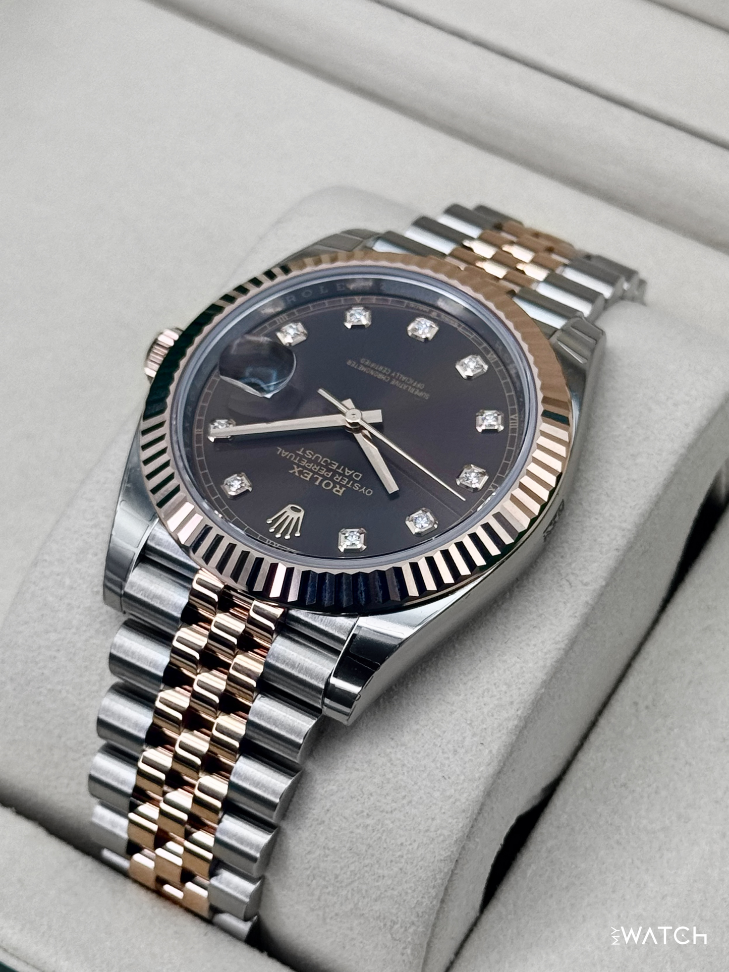 NEW 2025 Rolex Datejust 41mm 126331 Two-Tone Chocolate Diamond Dial (STICKERED) - MyWatchLLC
