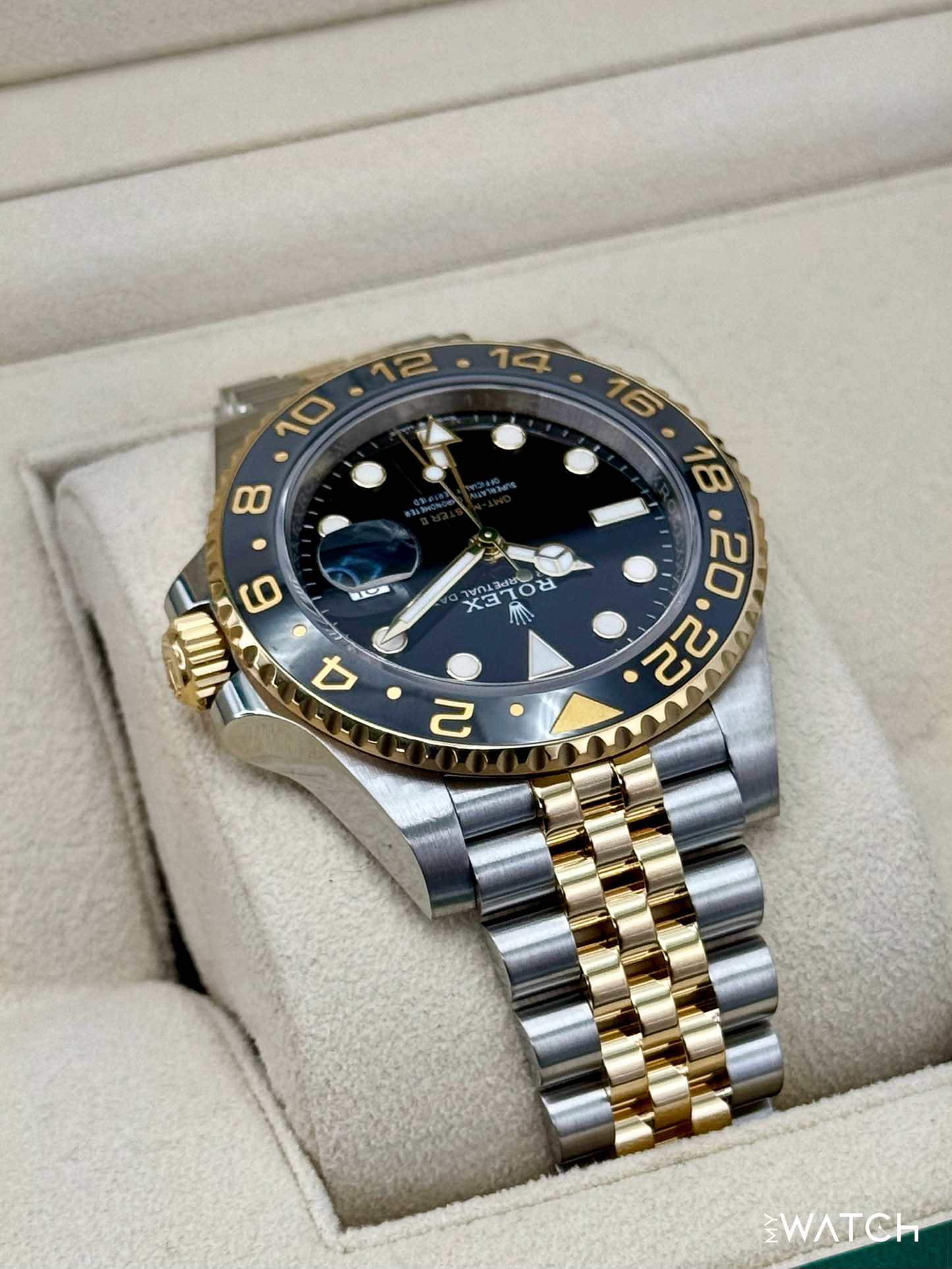 2023 Rolex GMT-Master II 40mm 126713GRNR Two-Tone Jubilee