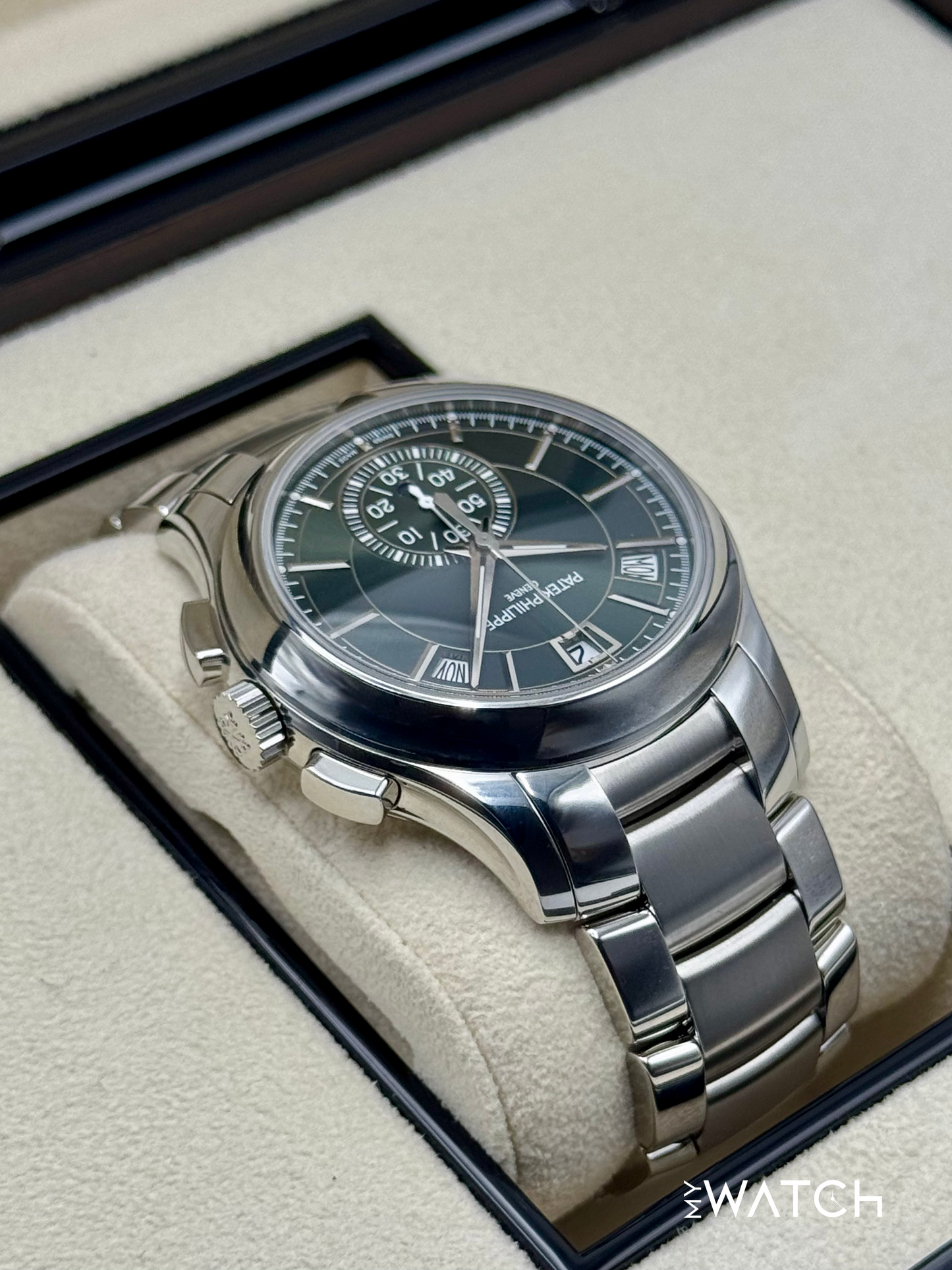 2022 Patek Philippe Flyback Chronograph Annual Calendar 5905/1A Olive Green Dial