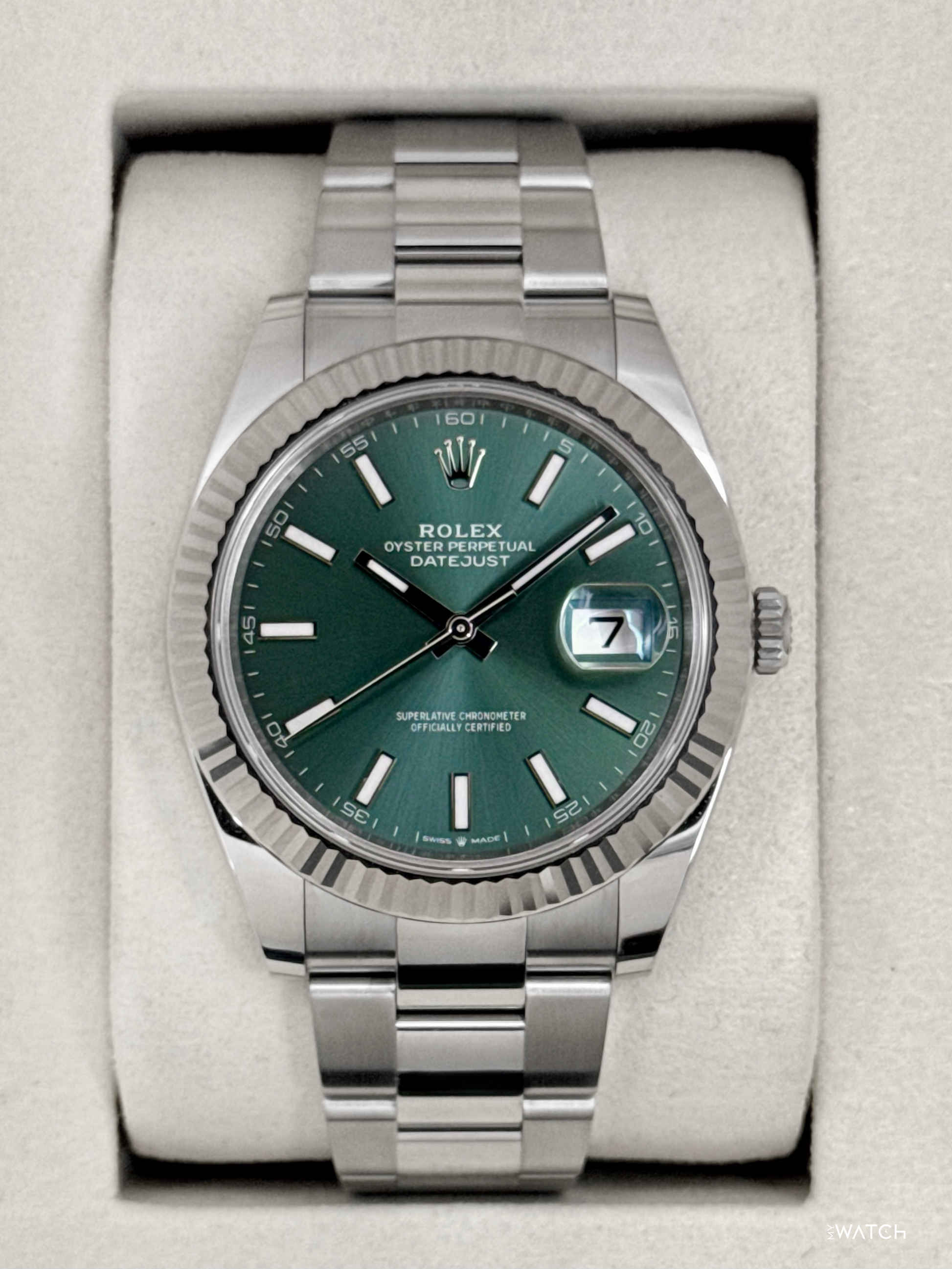 NEW 2026 Rolex Datejust 41mm 126334 Oyster Green Dial - MyWatchLLC